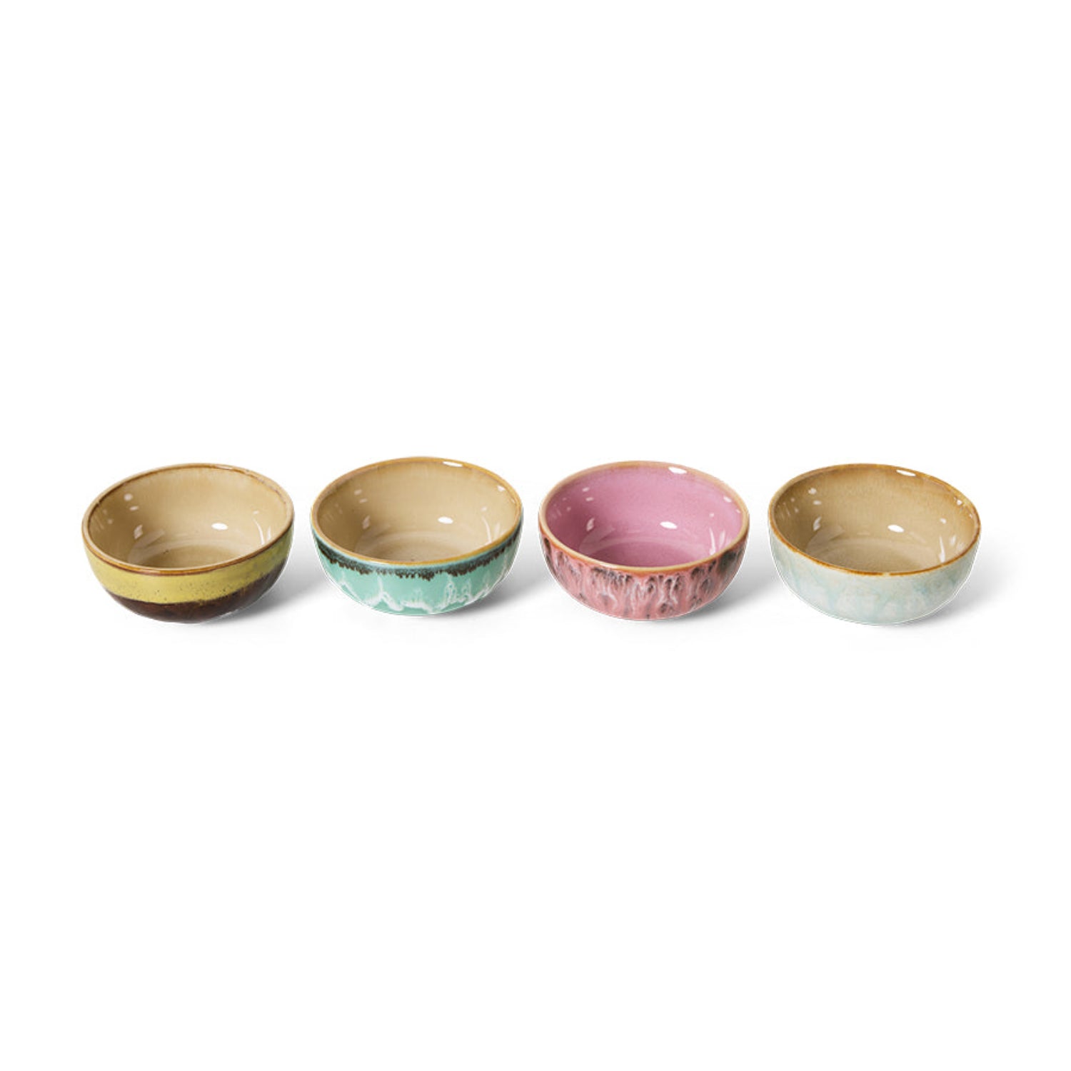 4 stk XS Skåler Modernist | 70s Ceramics