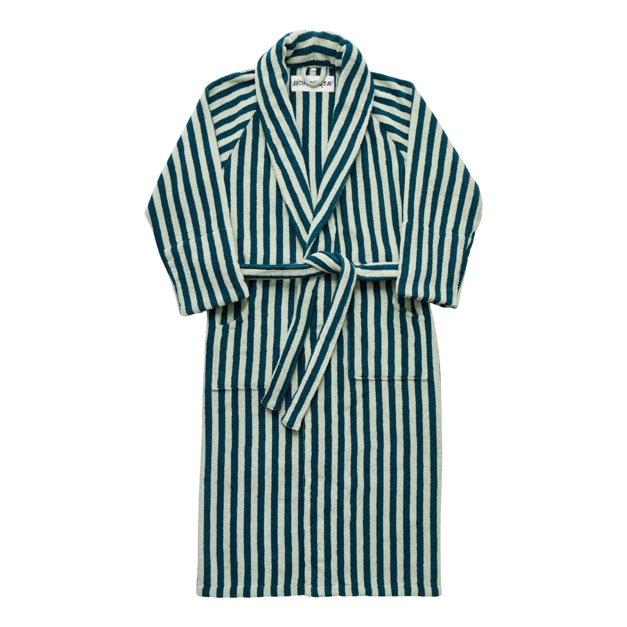 Morgenkåpe Sea Foam & Deep Teal