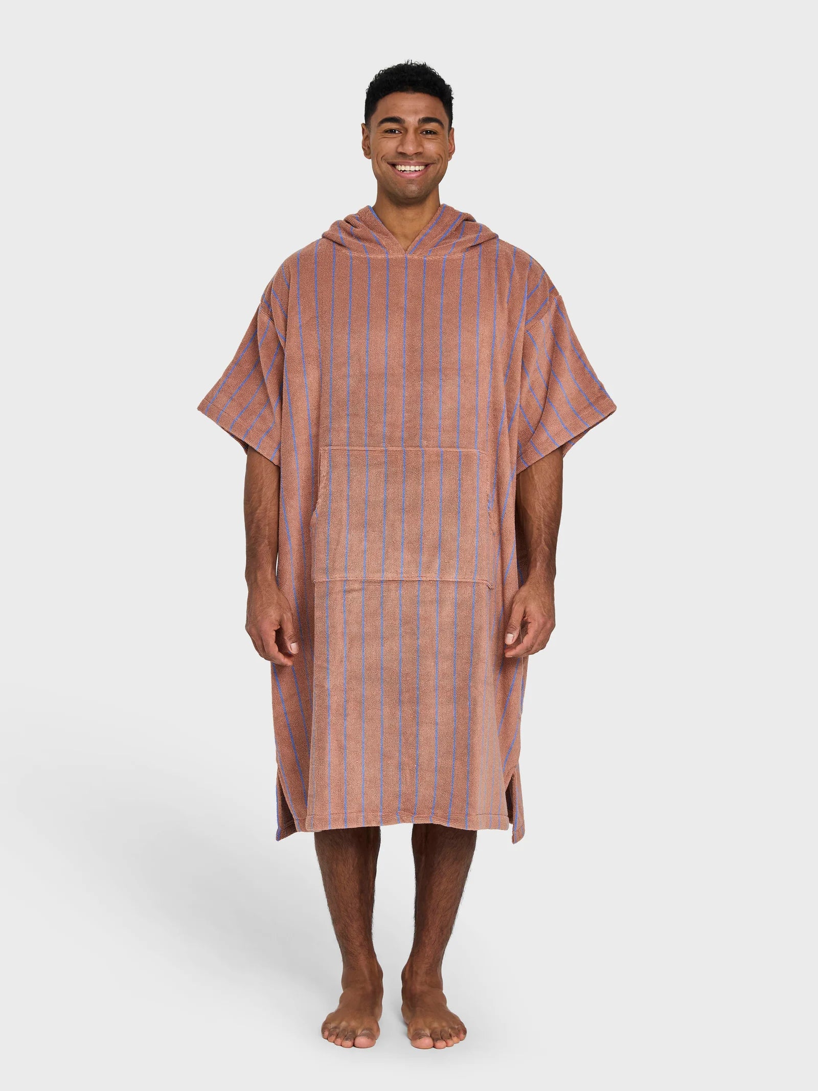 Badehåndkle Poncho Camel & Ultramarine
