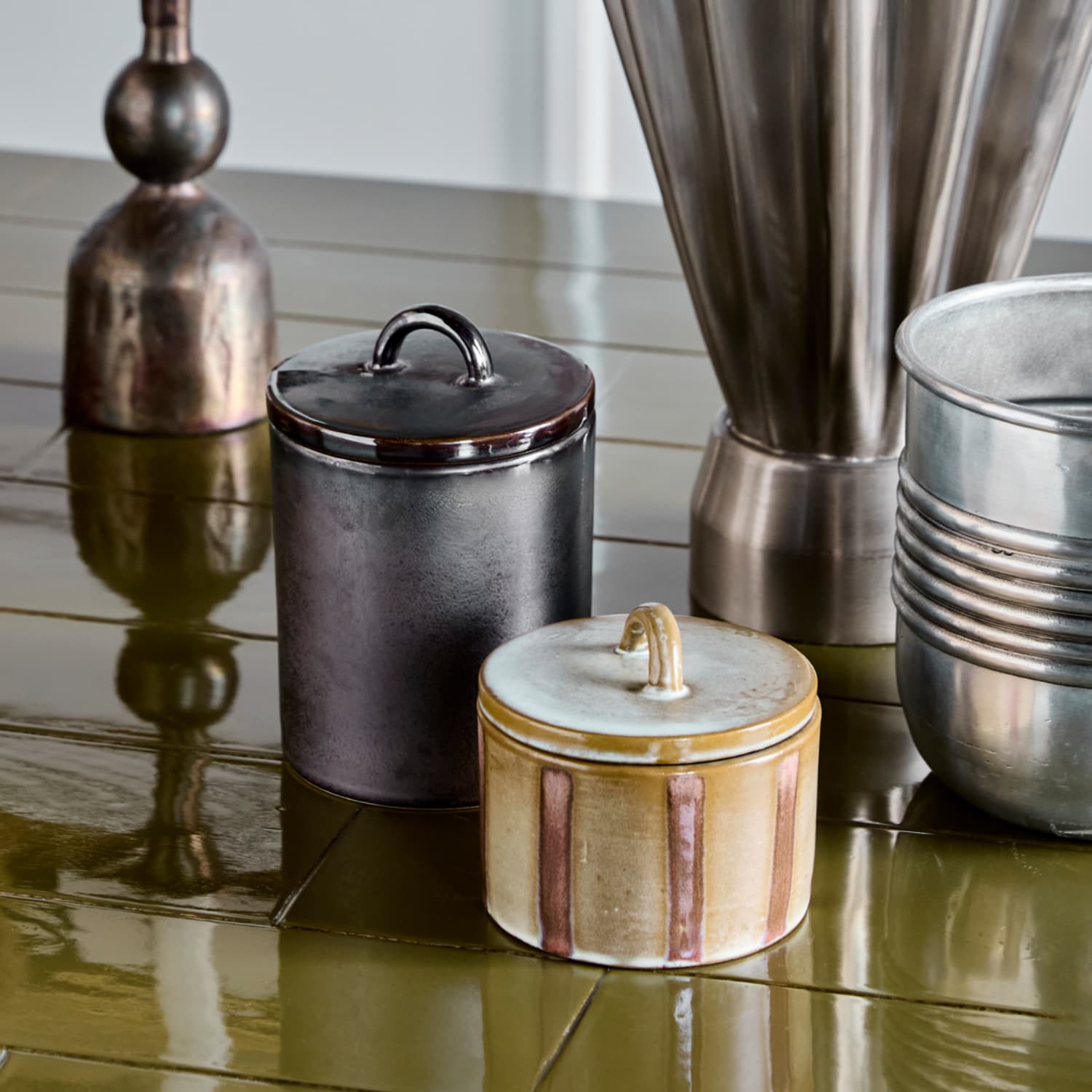 2 stk | Oppbevaringsbokser Tallic