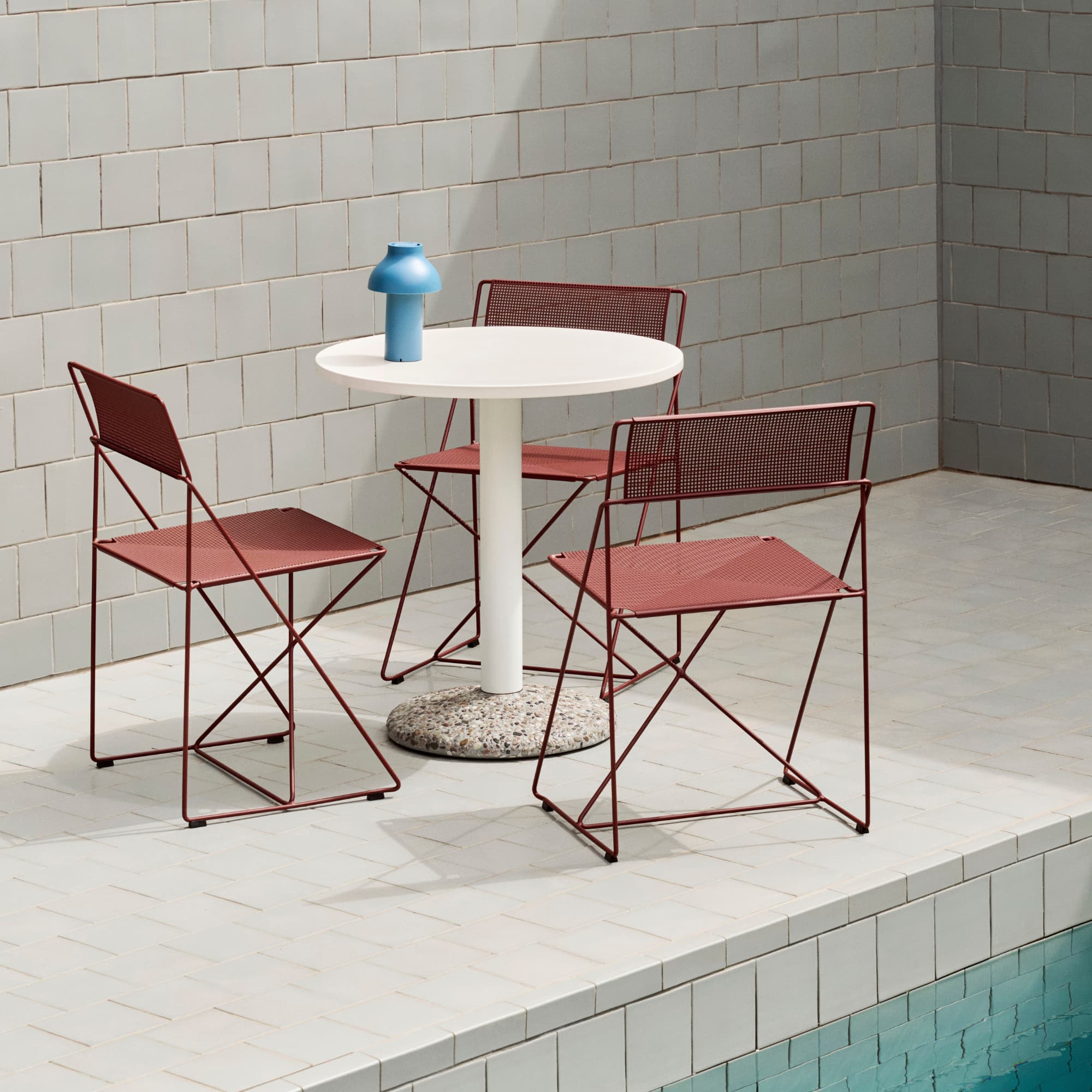 PC Oppladbar Lampe Azure Blue