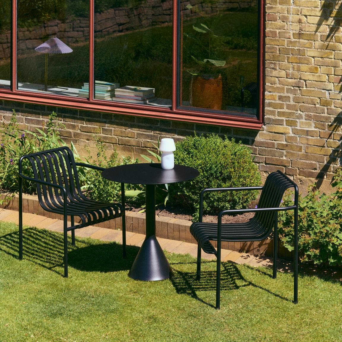 Palissade Spisestol med Armlener Bred Anthracite