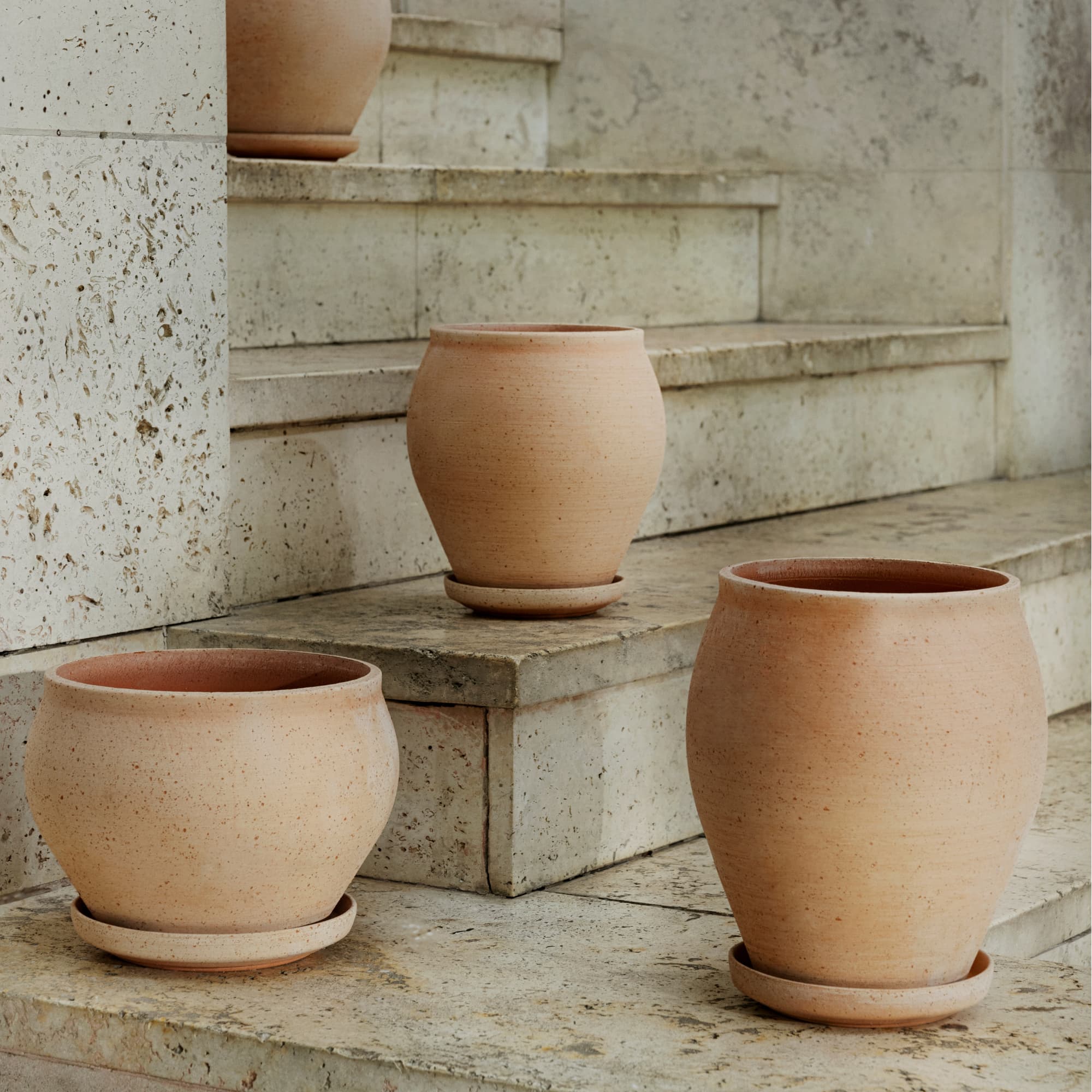 Potte Delphi Raw Rosa Low 24cm