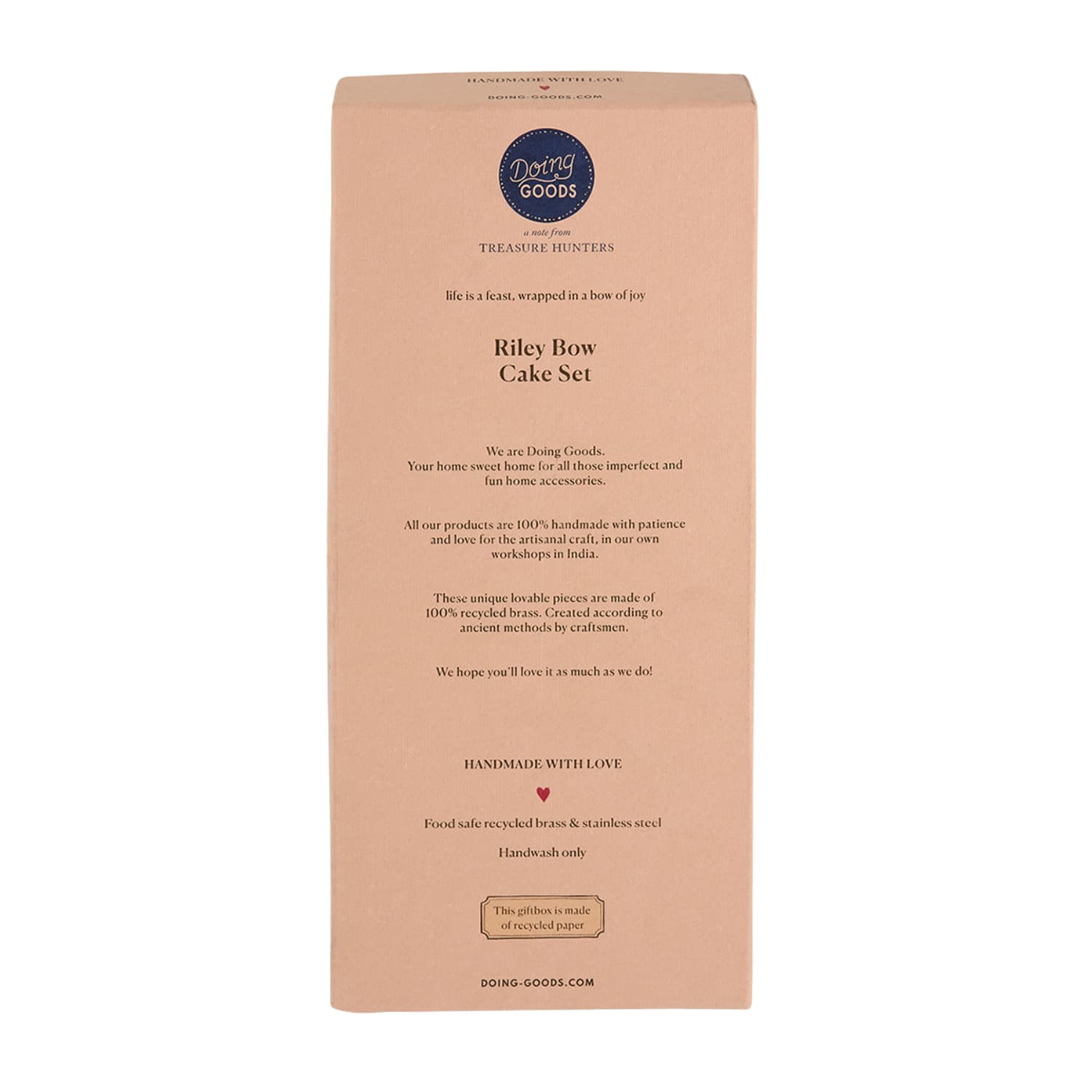 Kakesett med sløyfe – Riley (i gaveeske)