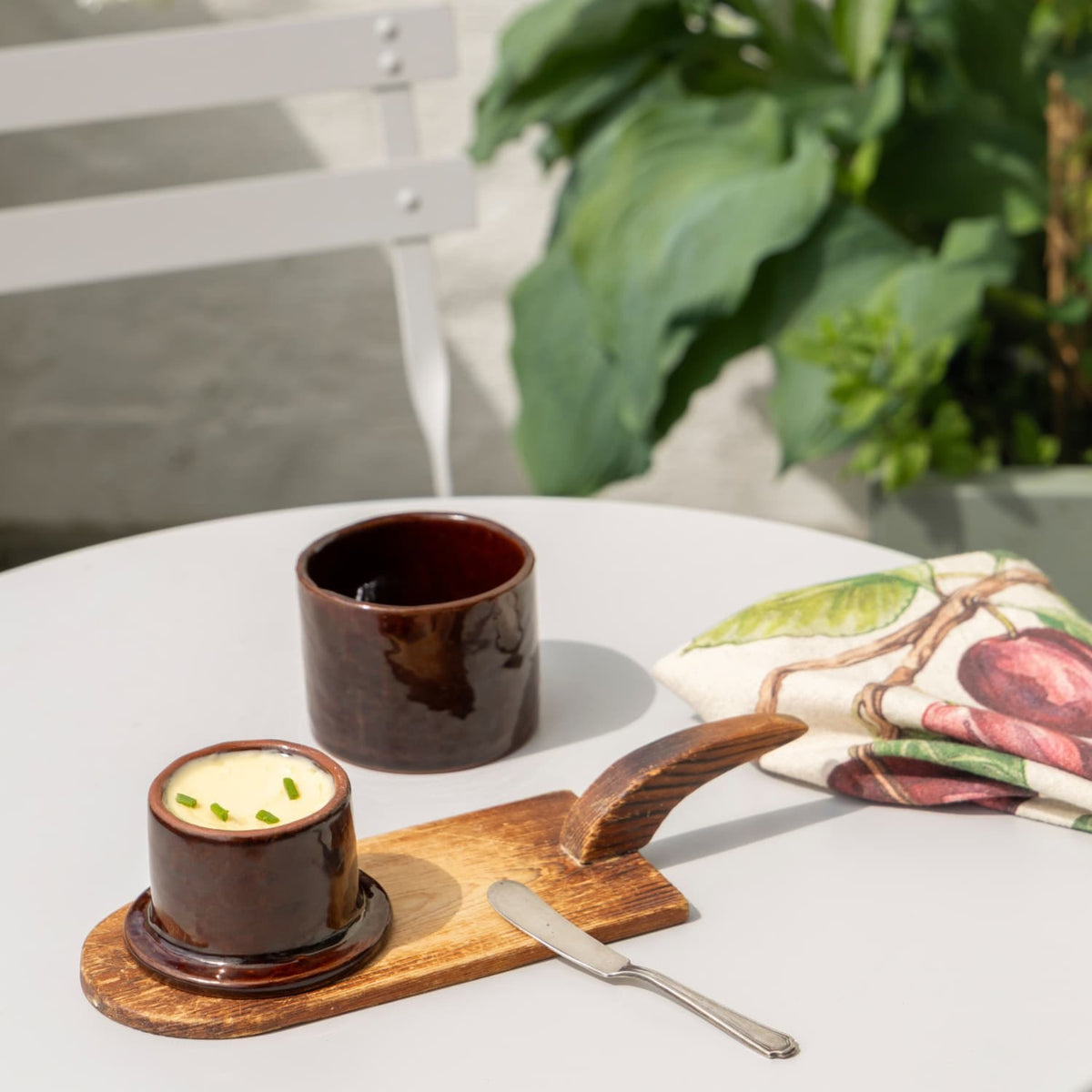 Smørklokke i terrakotta