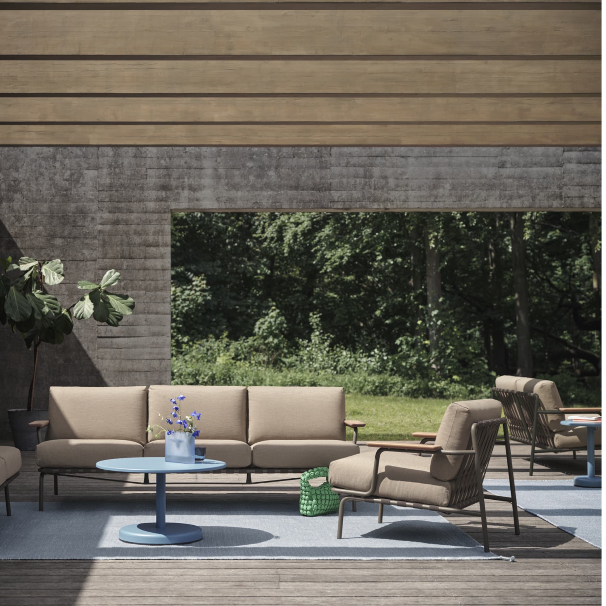 Utendørs Loungestol Settle - Ribbed Weave 5/Taupe