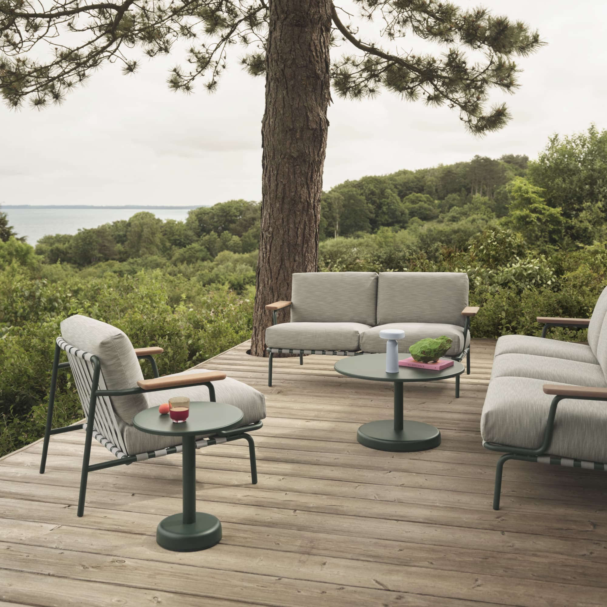 Utendørs Loungebord Linear Ø70