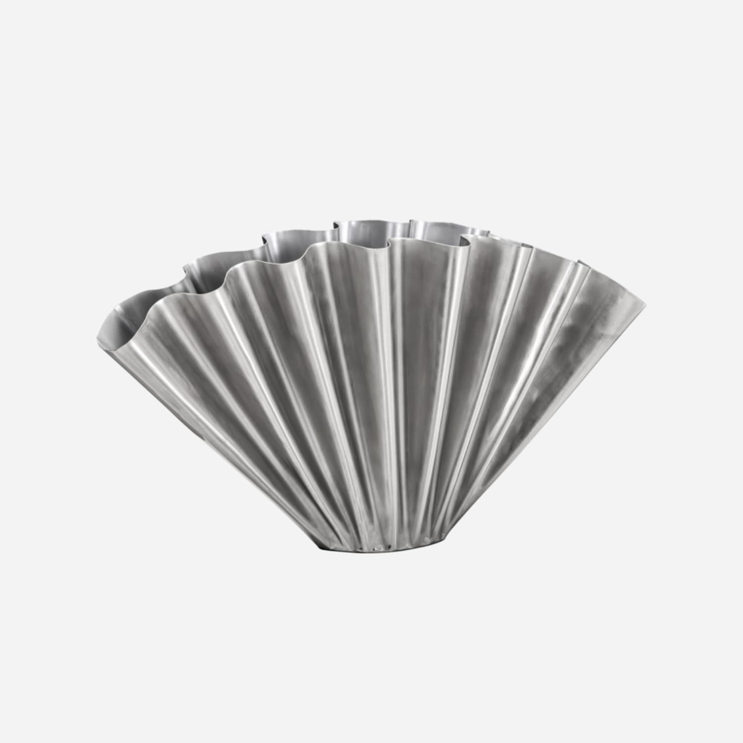 Vase Flood Børstet Sølvfinish