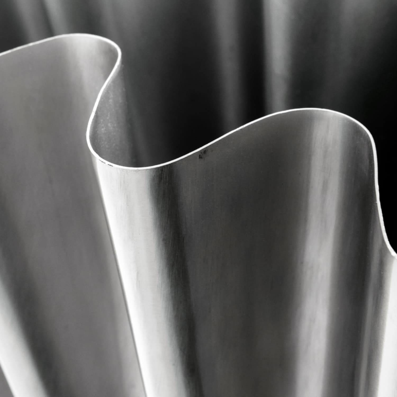 Vase Flood Børstet Sølvfinish