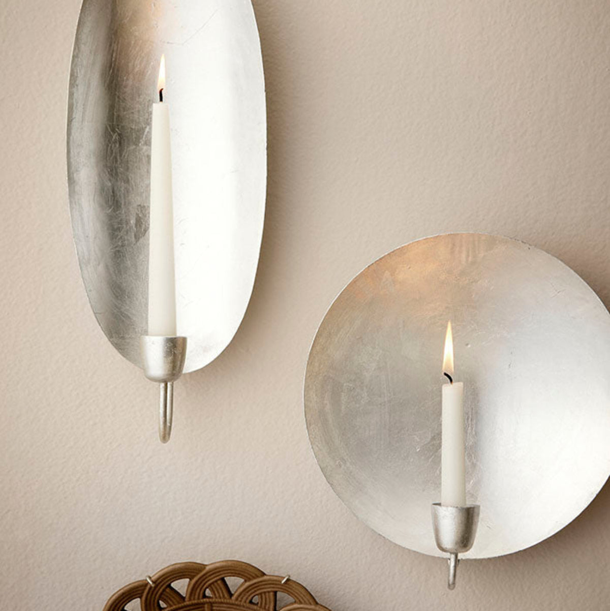 Vegglysestake Silver