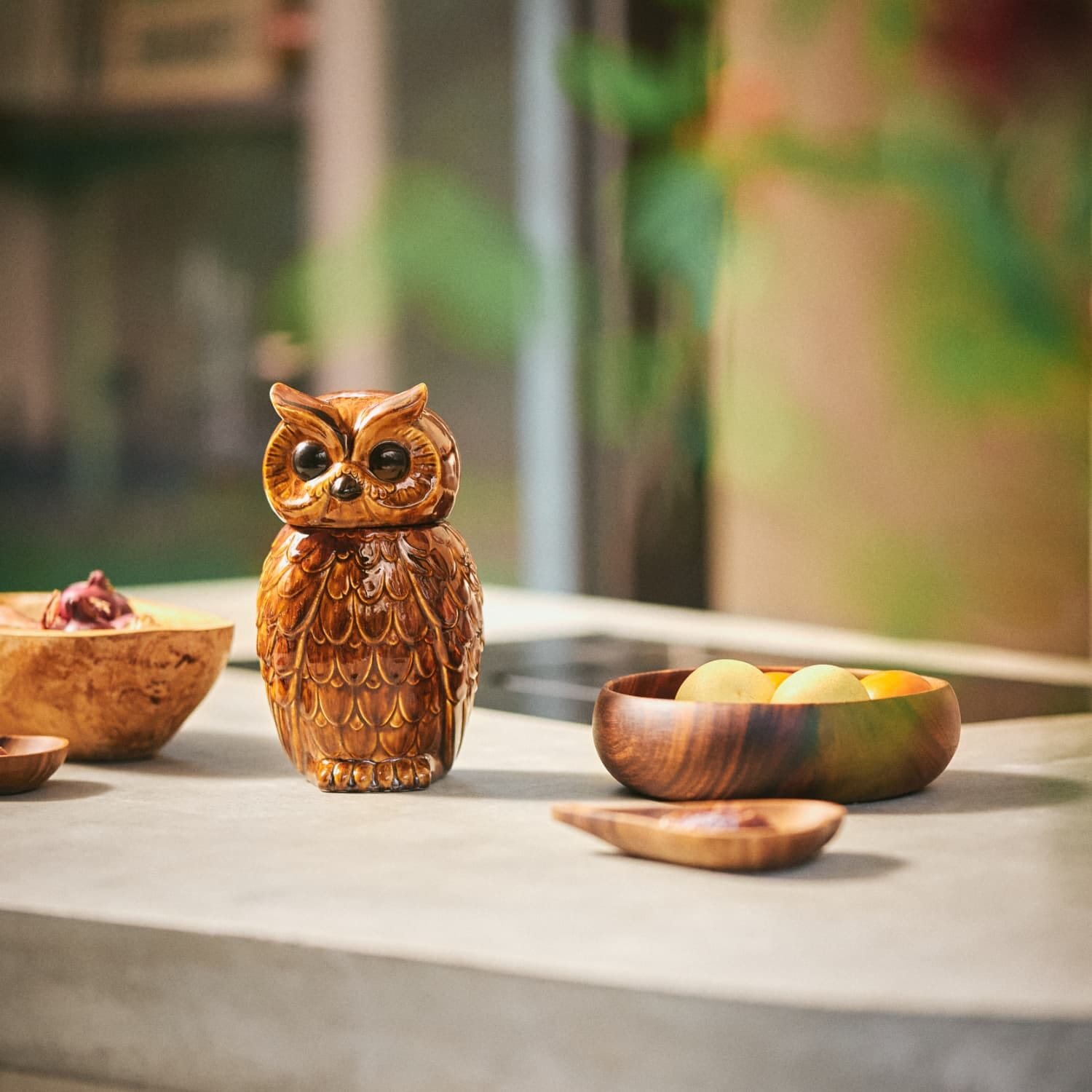 Ceramic owl jar roasted - Bilde 7