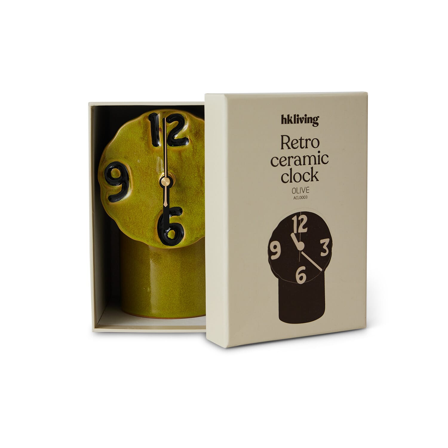 Bordklokke Retro Olive - Bilde 5
