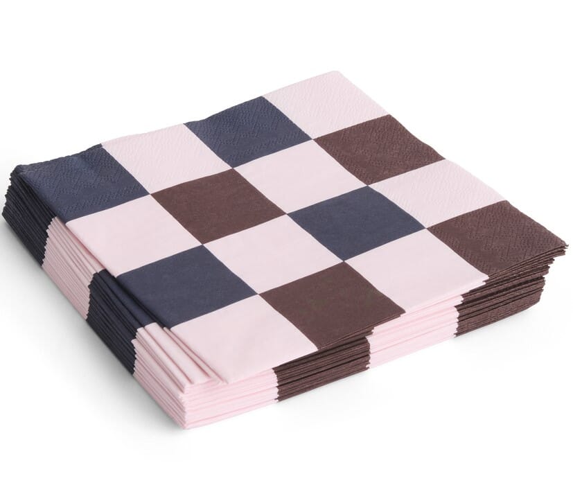Pattern Servietter Light Pink, Bordeaux, Black - Hovedbilde