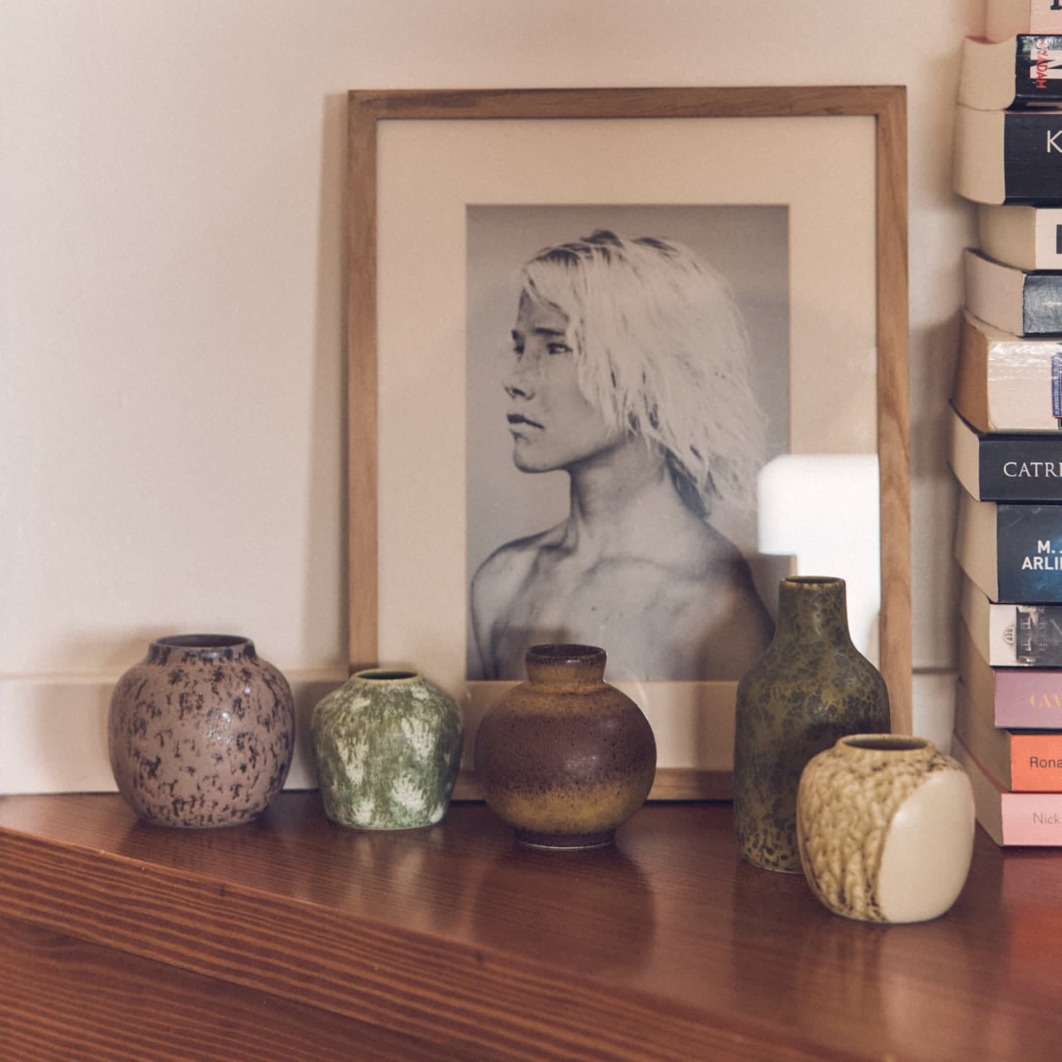 70s ceramics: small vases, pursuit (set of 5) - Bilde 4