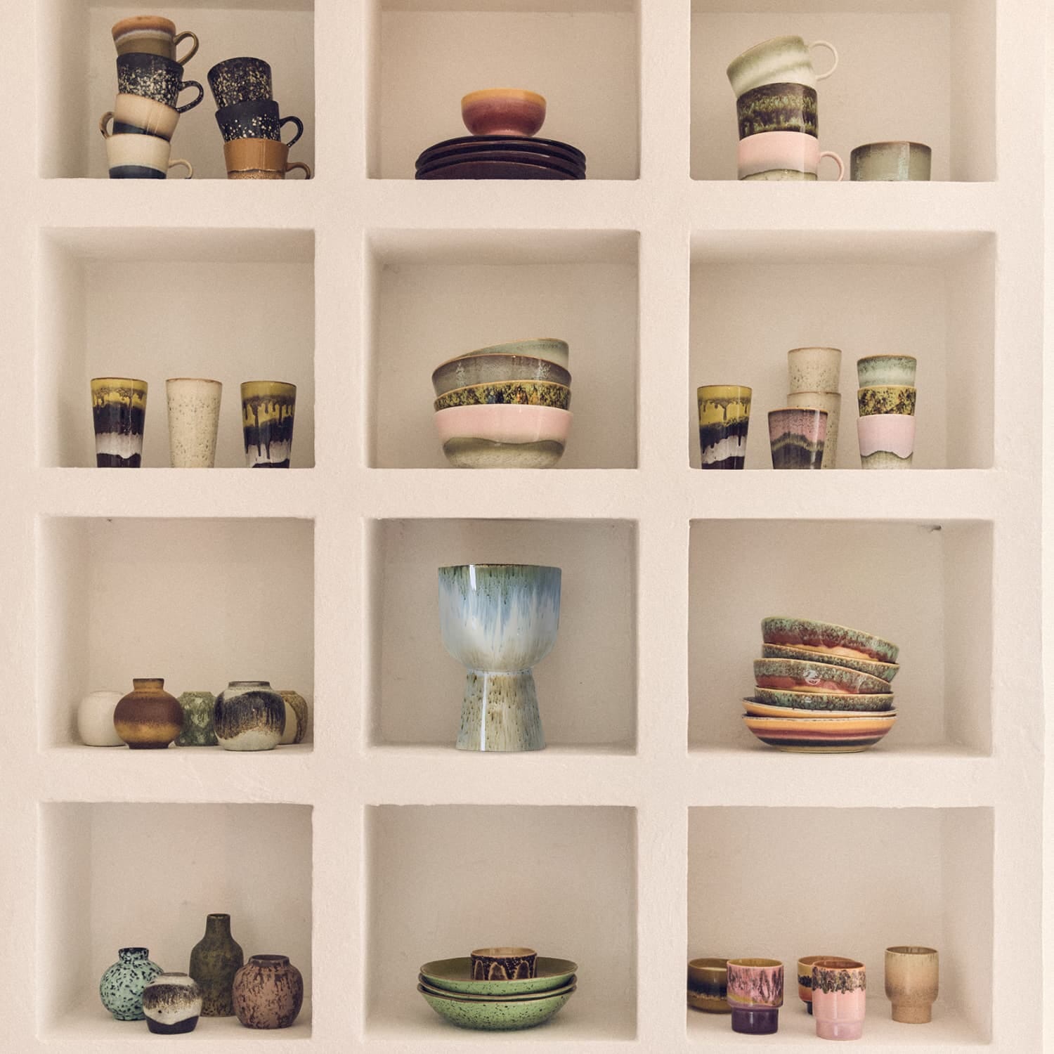 70s ceramics: small vases, pursuit (set of 5) - Bilde 5