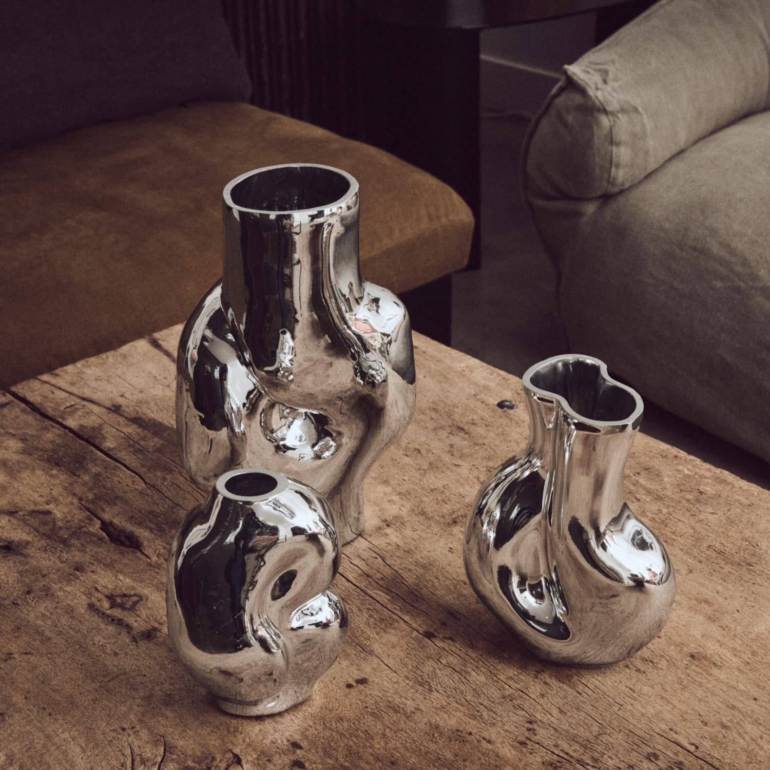 Gleam glass vase, chrome - Bilde 3