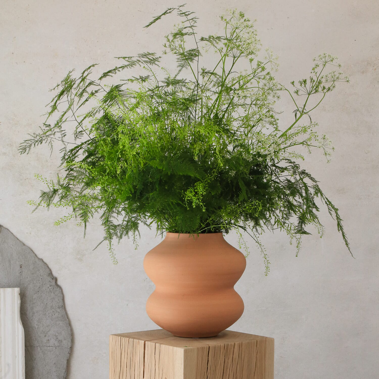 Belle Raw Rosa Vase H25 - Hovedbilde