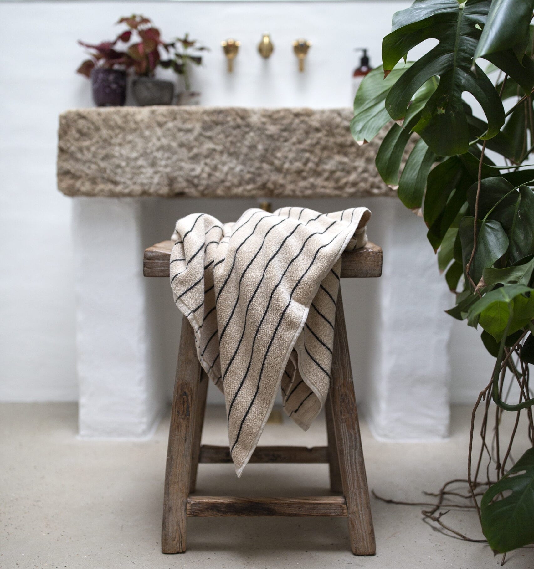 Gjestehåndkle Creme/Ink 50x80 - Bilde 4