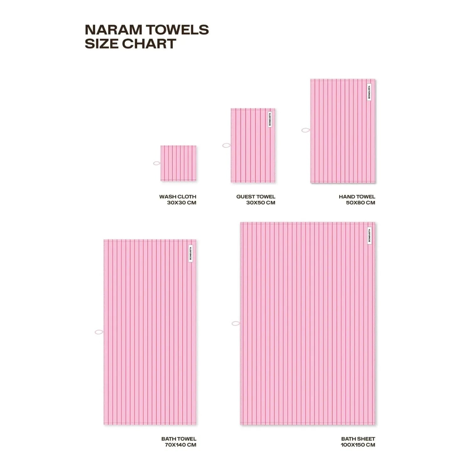 Badehåndkle Pure White & Grass 70x140