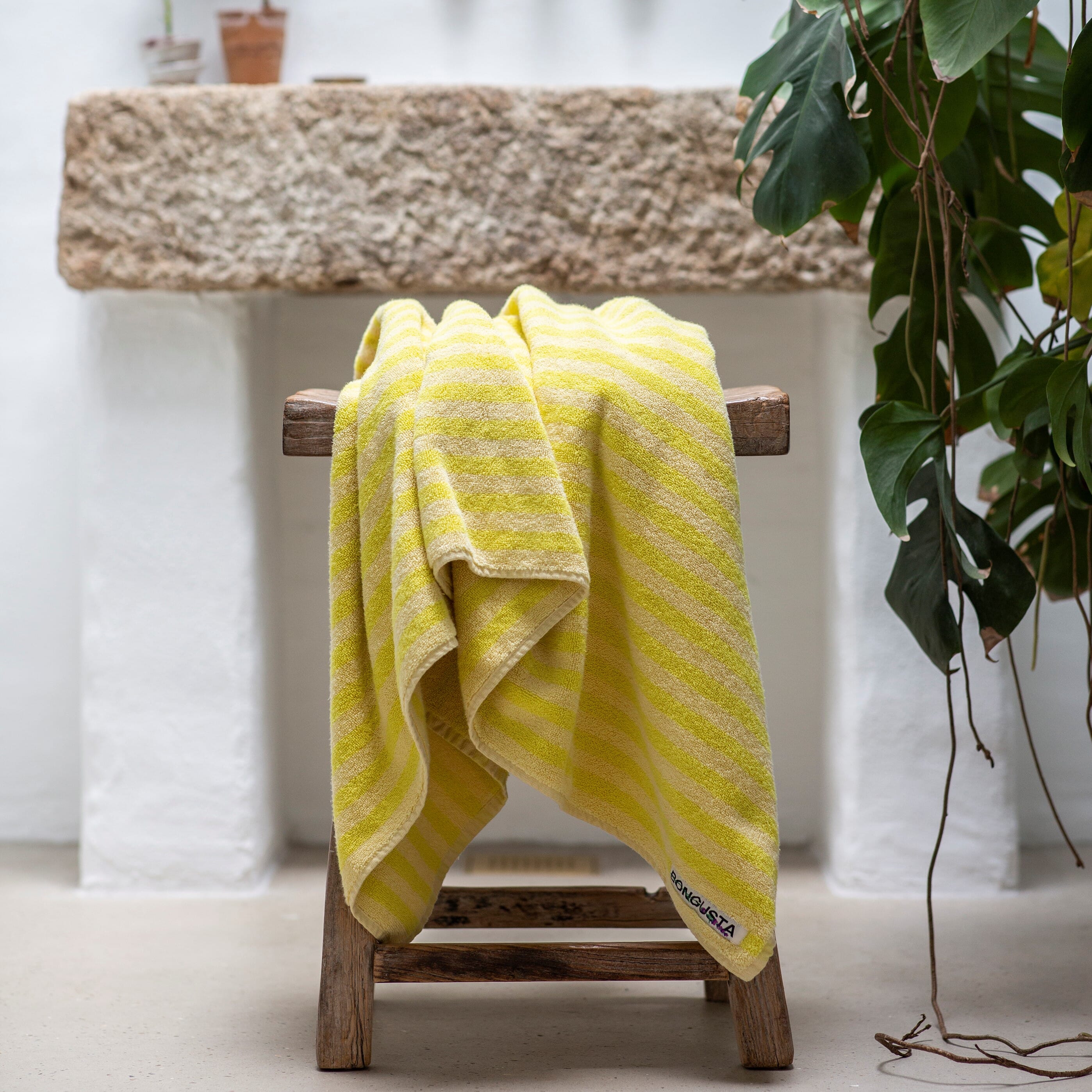 Badehåndkle XL Prestine/Yellow 100x150 - Bilde 3