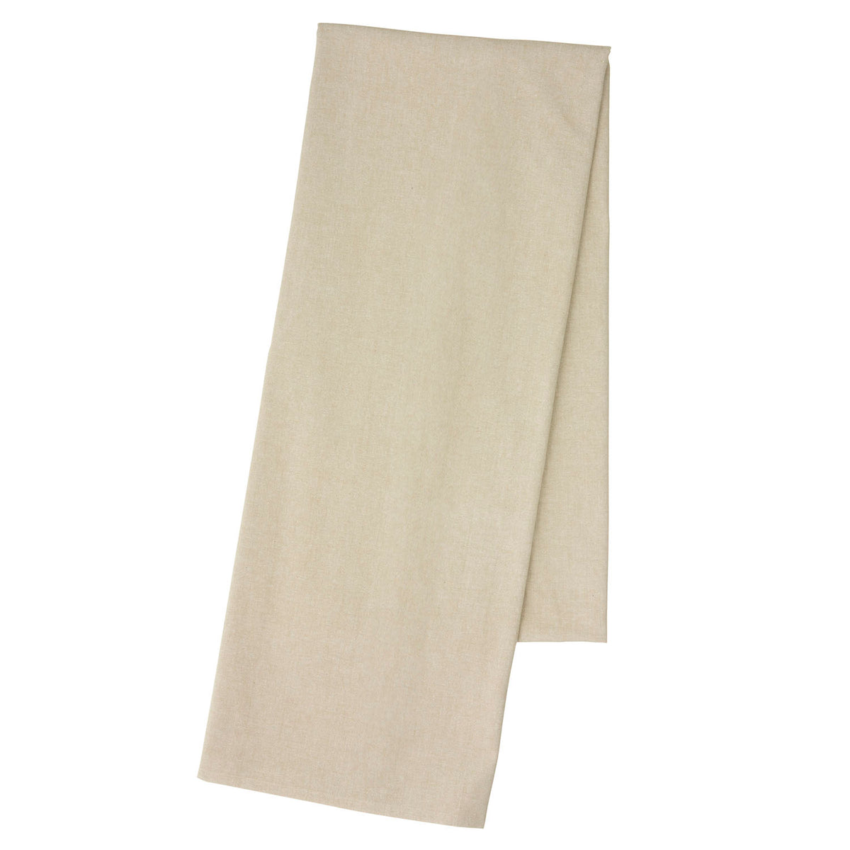 Tidløs bordduk til langbordet i 100 % bomull i en varm beige sandtone.