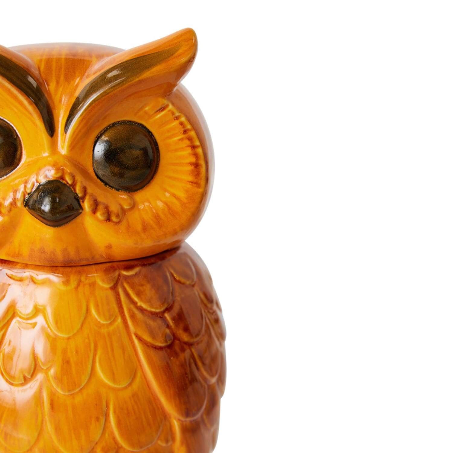 Ceramic owl jar tangerine - Bilde 5