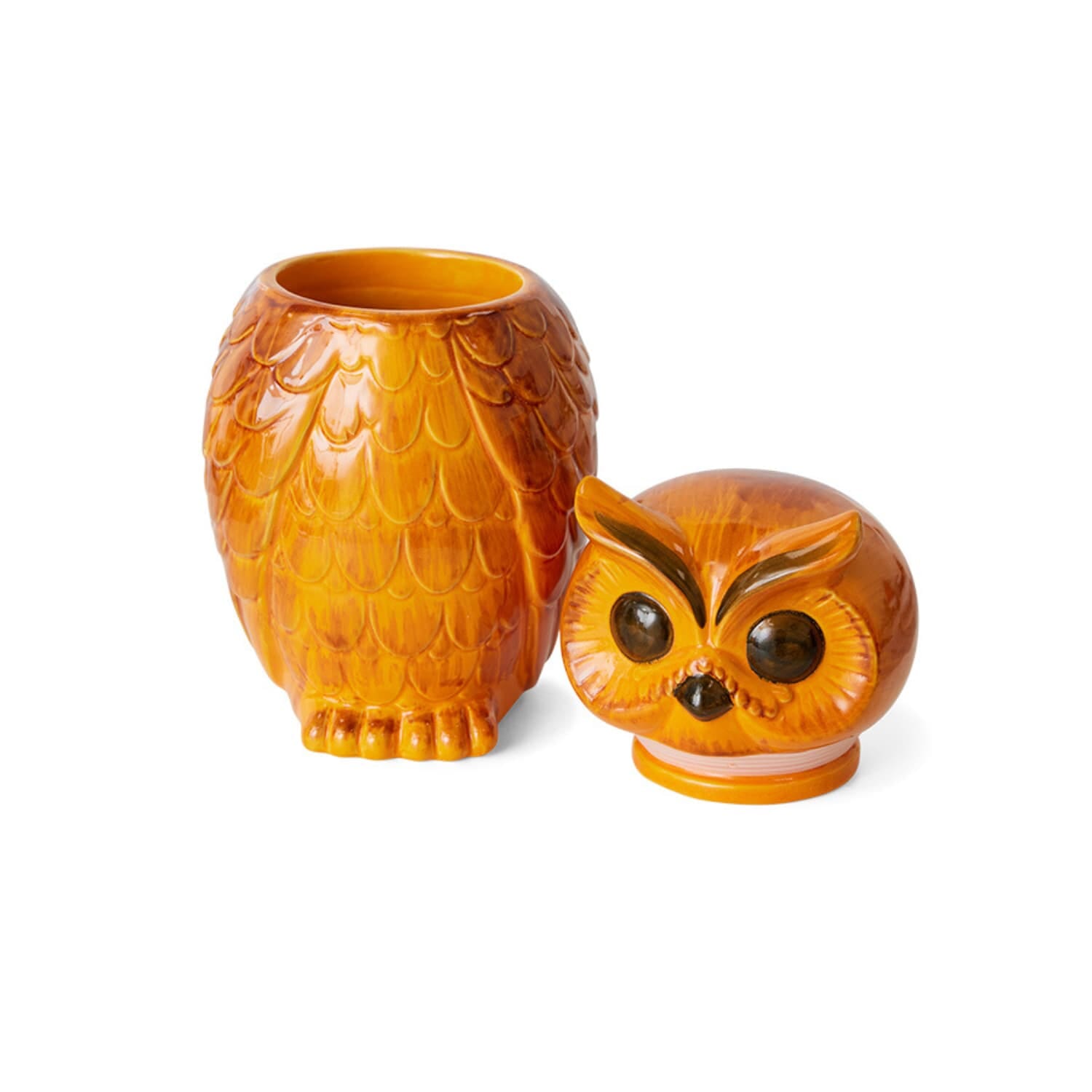 Ceramic owl jar tangerine - Bilde 3