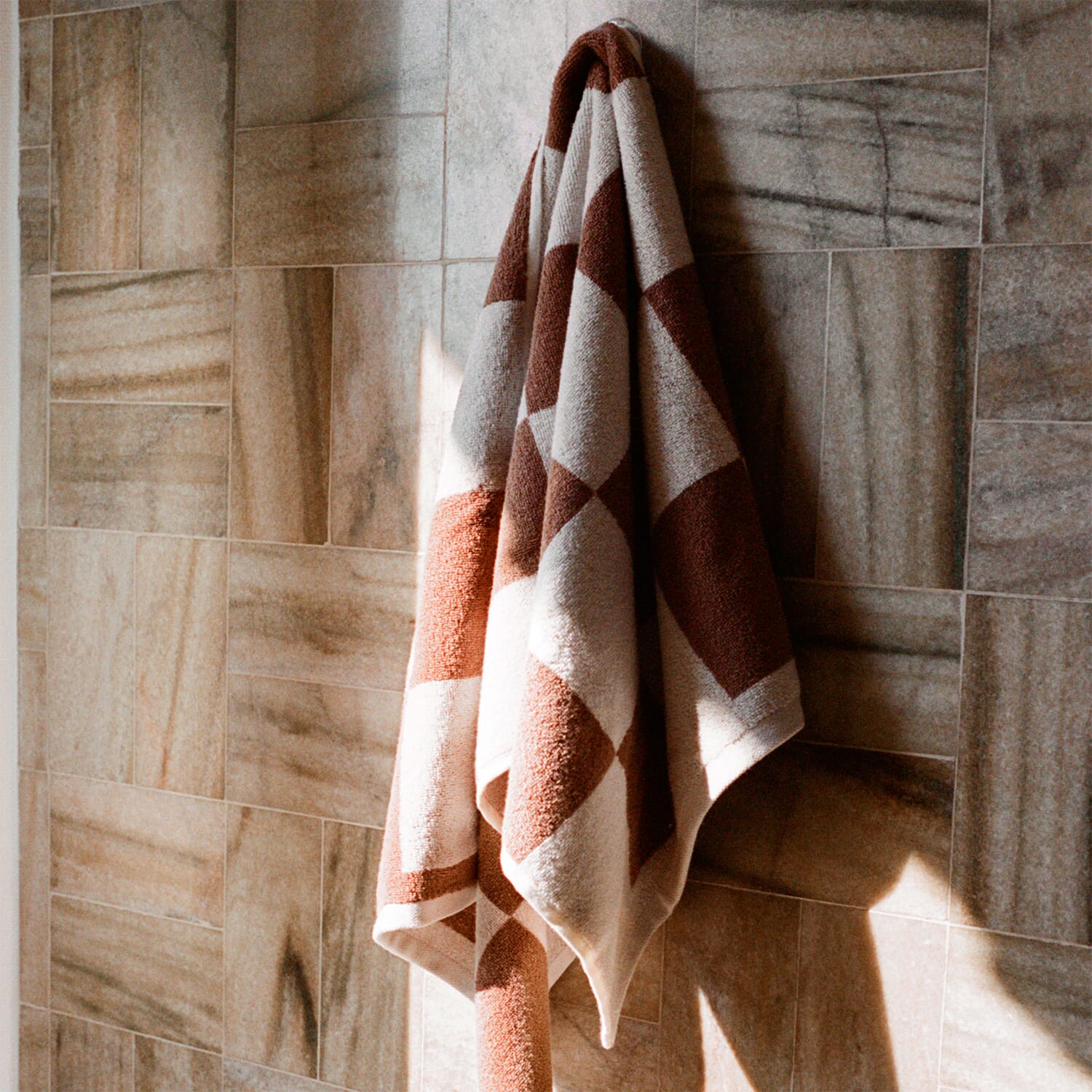 Gjestehåndkle Check Cappucino 50x100 - Bilde 2