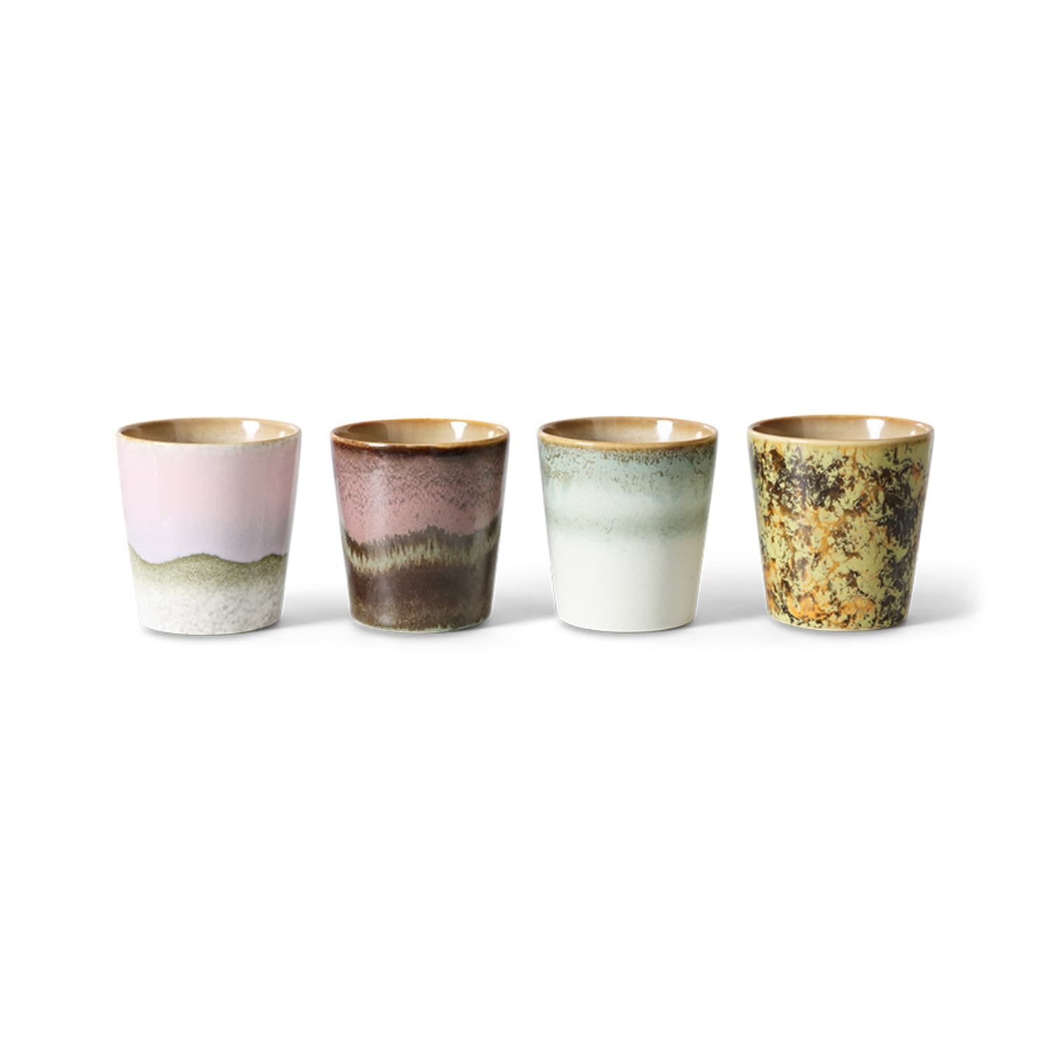 70s ceramics: coffee mugs, serendipity (set of 4) - Bilde 3