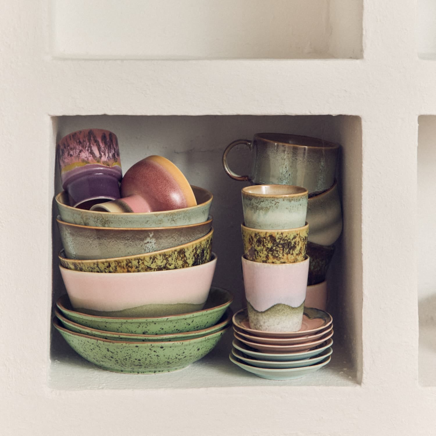 70s ceramics: coffee mugs, serendipity (set of 4) - Bilde 2