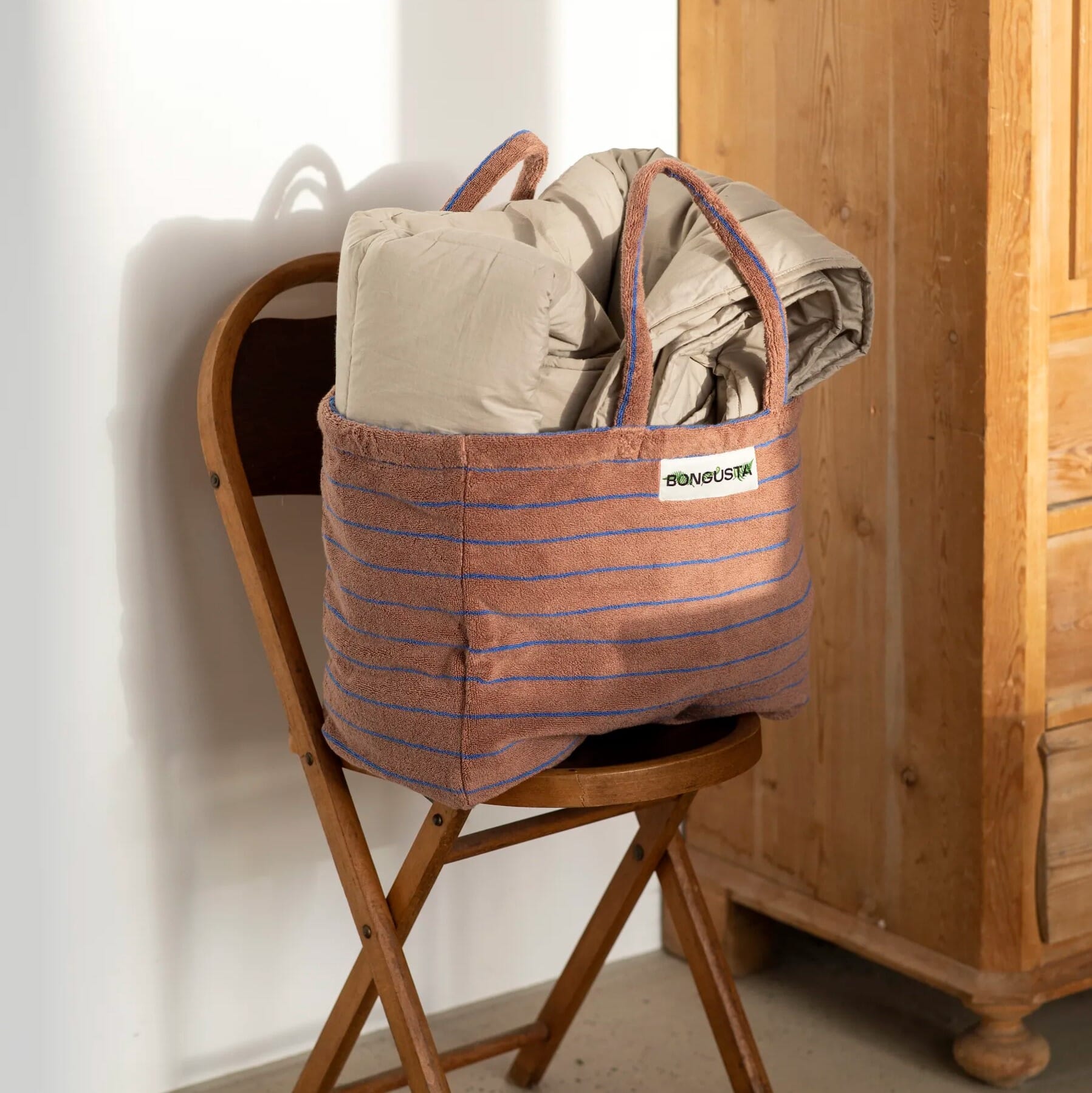 Naram Strandbag Camel/Marine - Hovedbilde