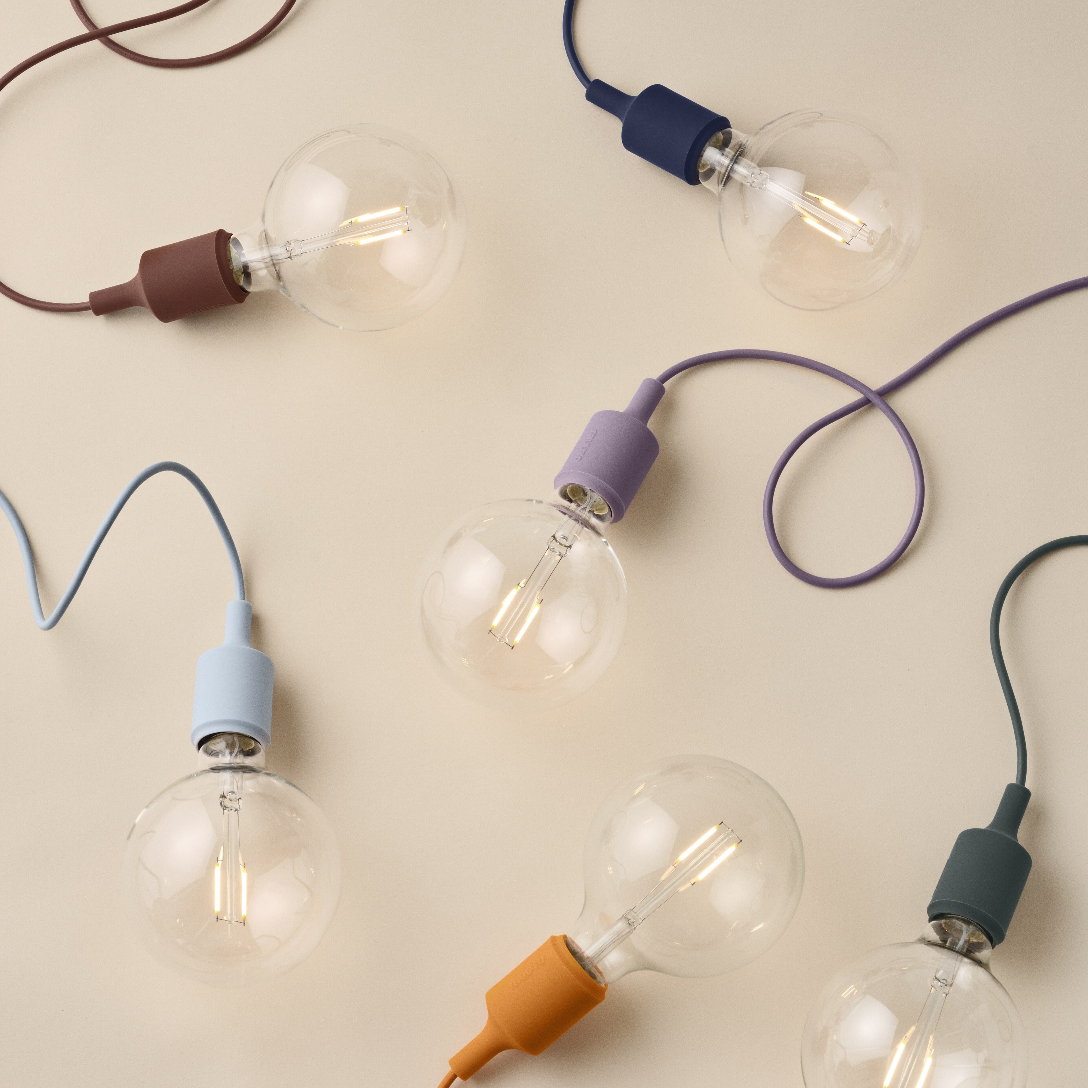 E27 Pendant Dusty Liliac m/LED pære - Bilde 3