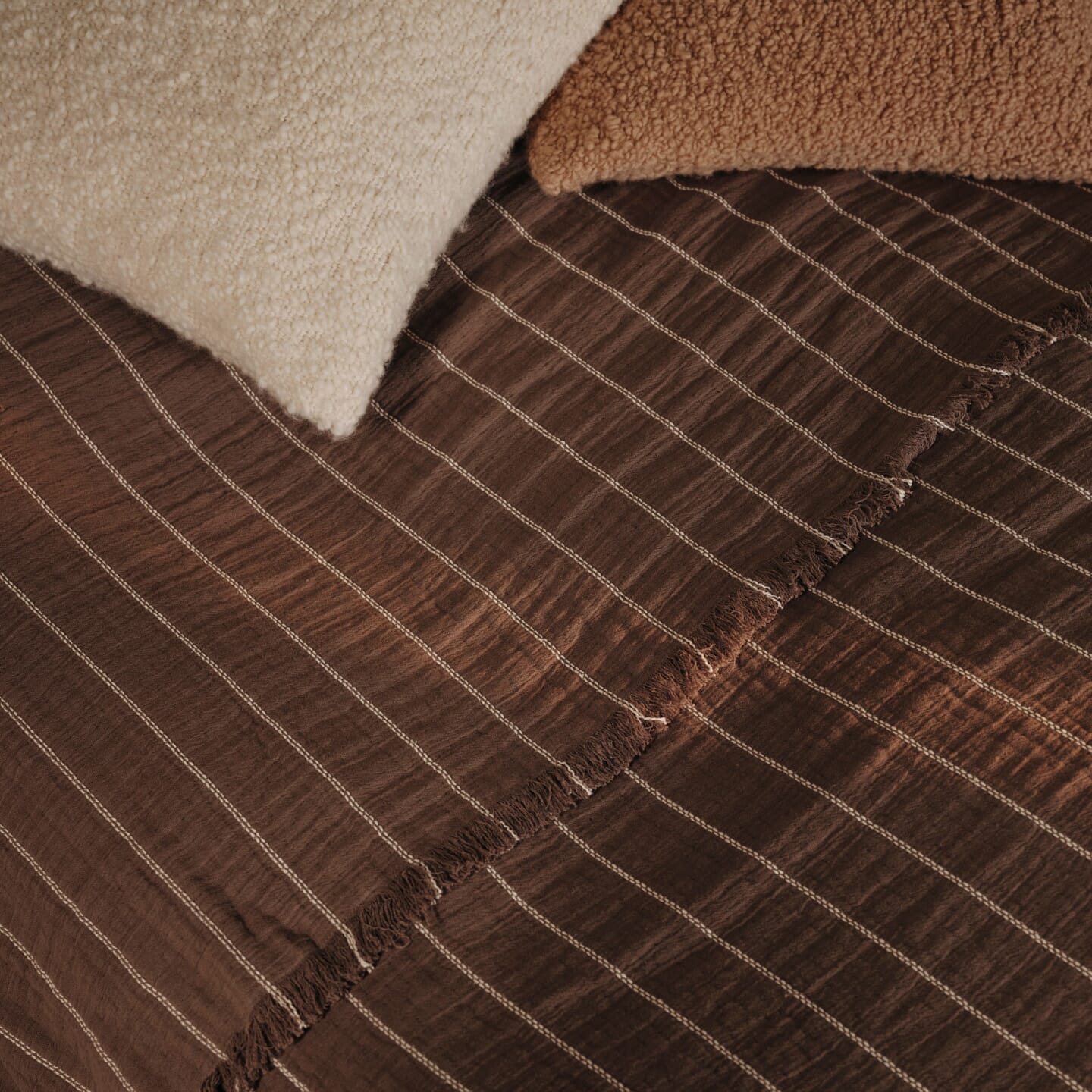 Aires Sengeteppe Stone 250x240 - Bilde 5