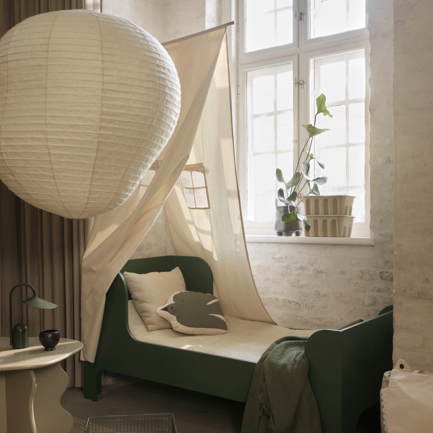 Lampeskjerm Kurbis Dark Sage H:40 - Bilde 2