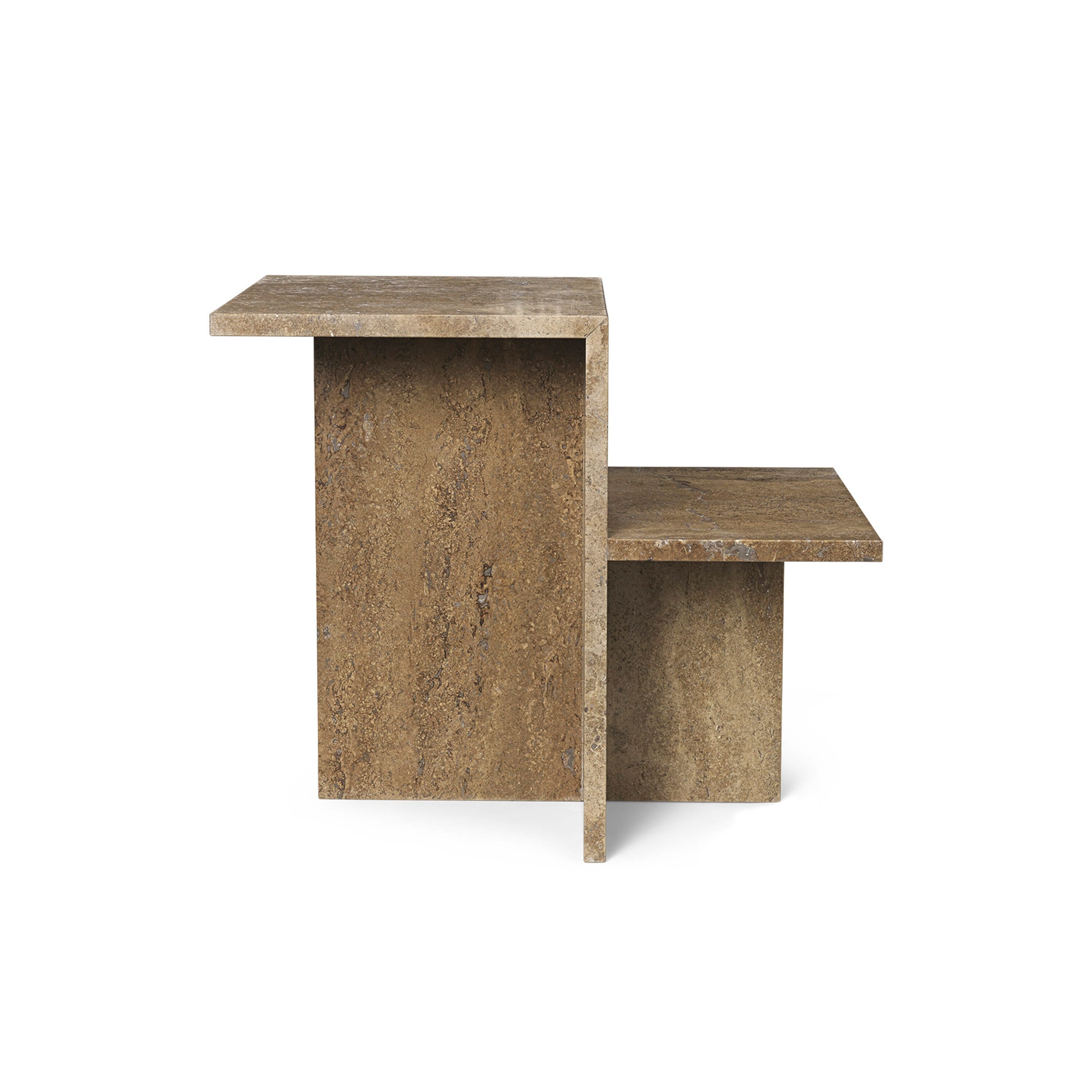 Distinct Sidebord Mørkebrun Travertine - Bilde 3