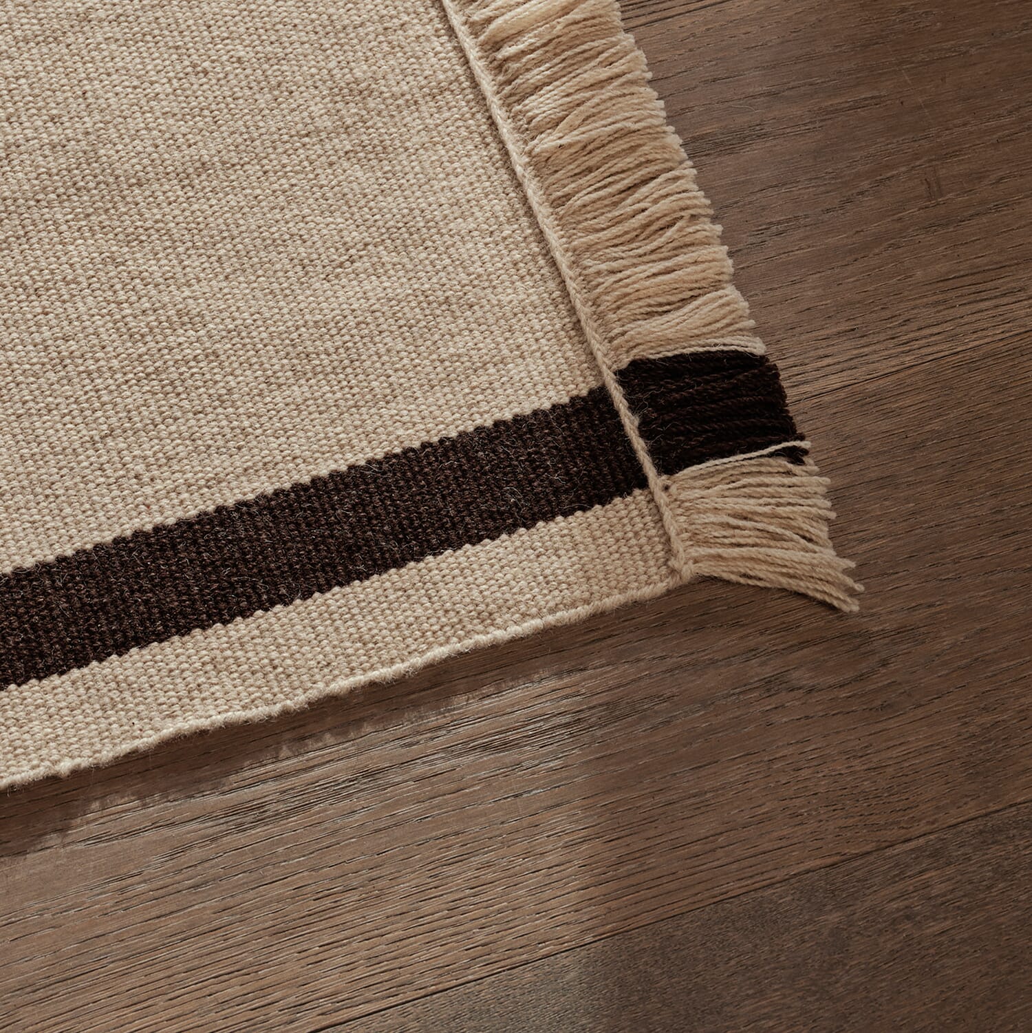 Gulvteppe Calm Kelim Off-white/Coffee - Bilde 2