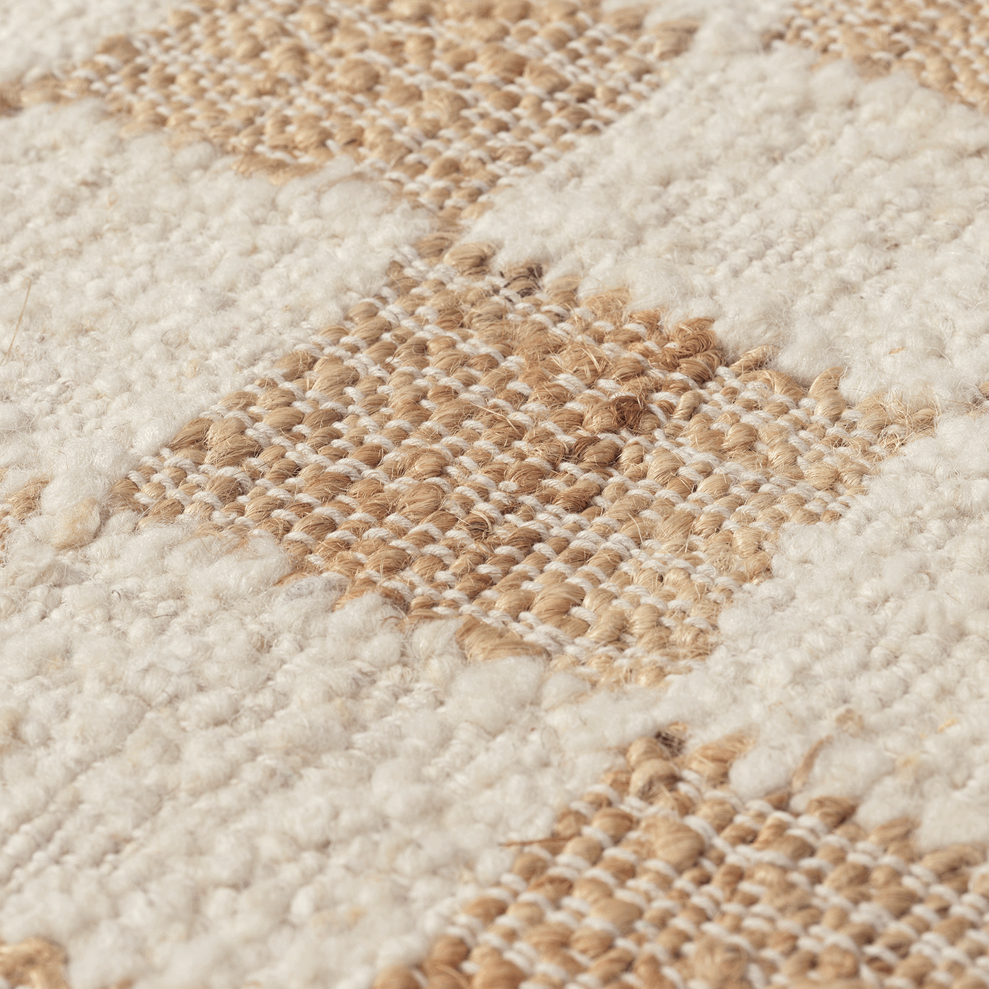 Gulvteppe Check Off-white/Natura - Bilde 5