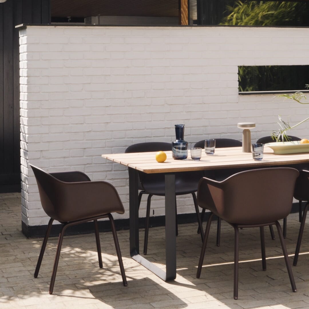 Fiber Outdoor Armchair - Brown Red - Bilde 3