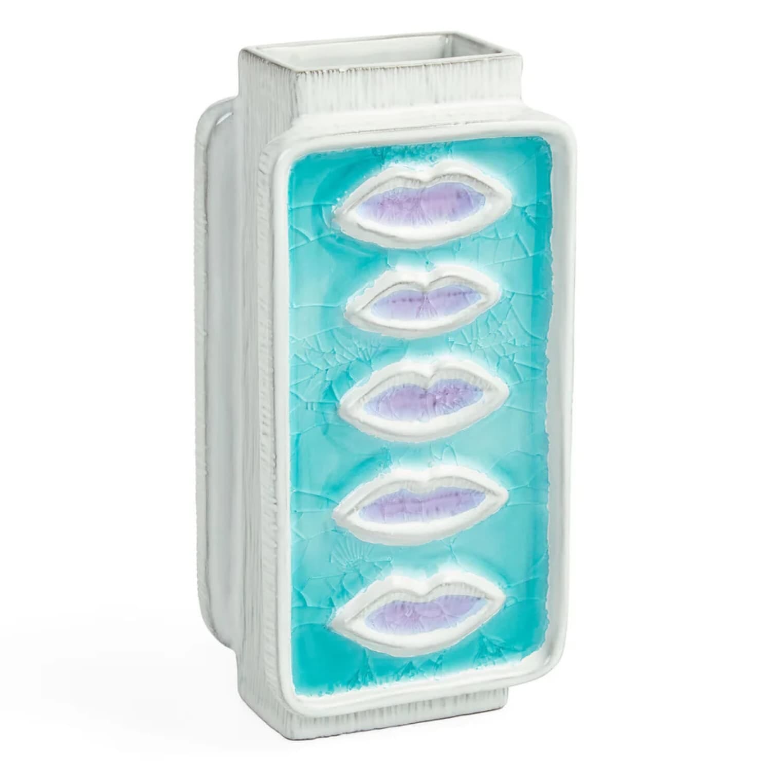 Glass Menagerie Lips Vase