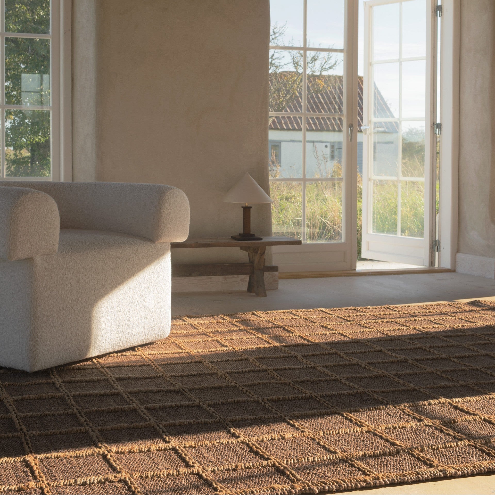 Gulvteppe Strata Braided Jute Brown