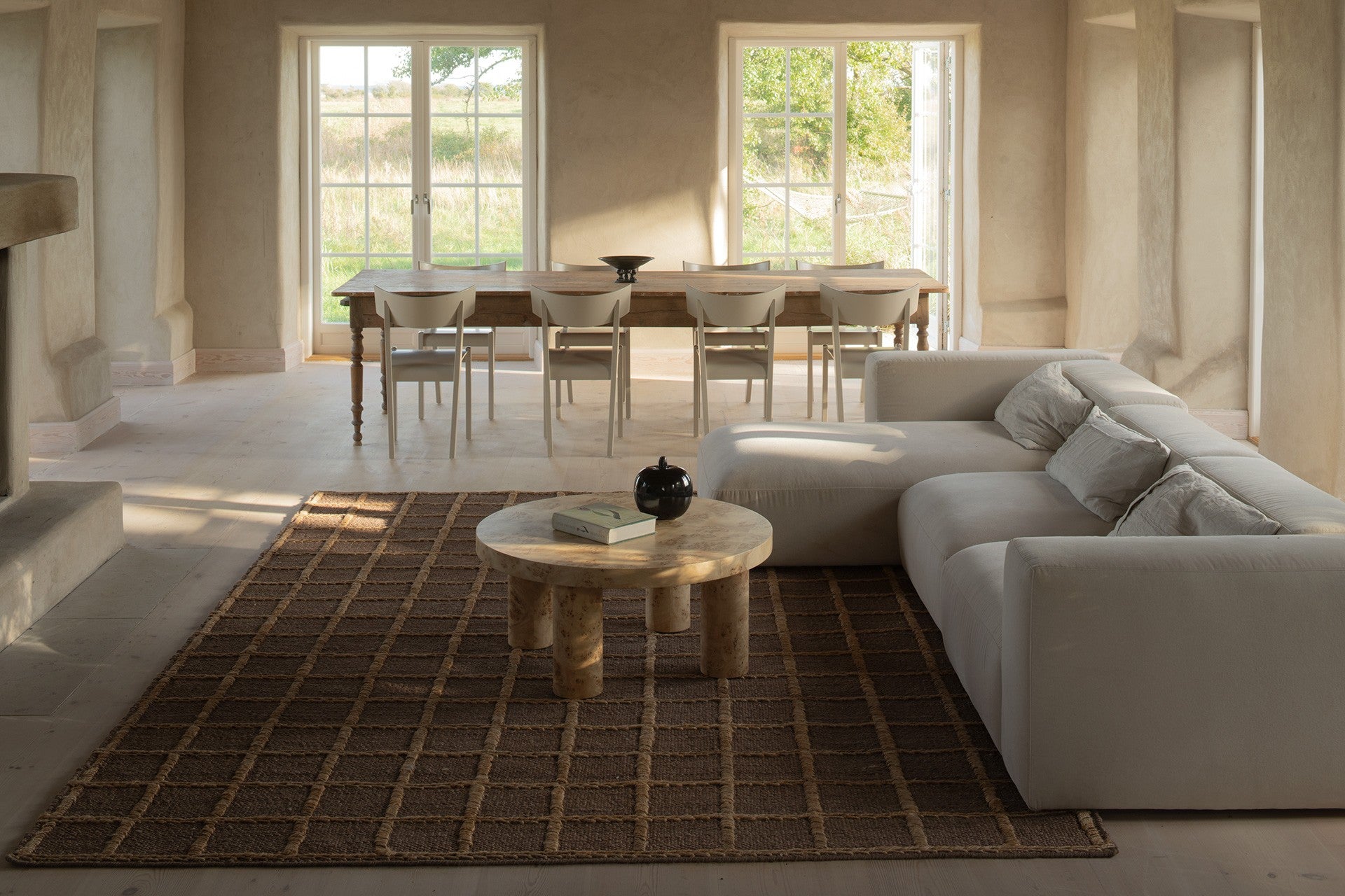 Gulvteppe Strata Braided Jute Brown