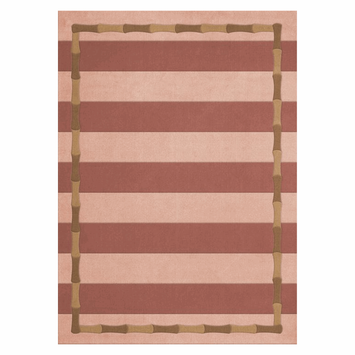 Gulvteppe Alice Crawley Bamboo Stripe Terracotta - Hovedbilde