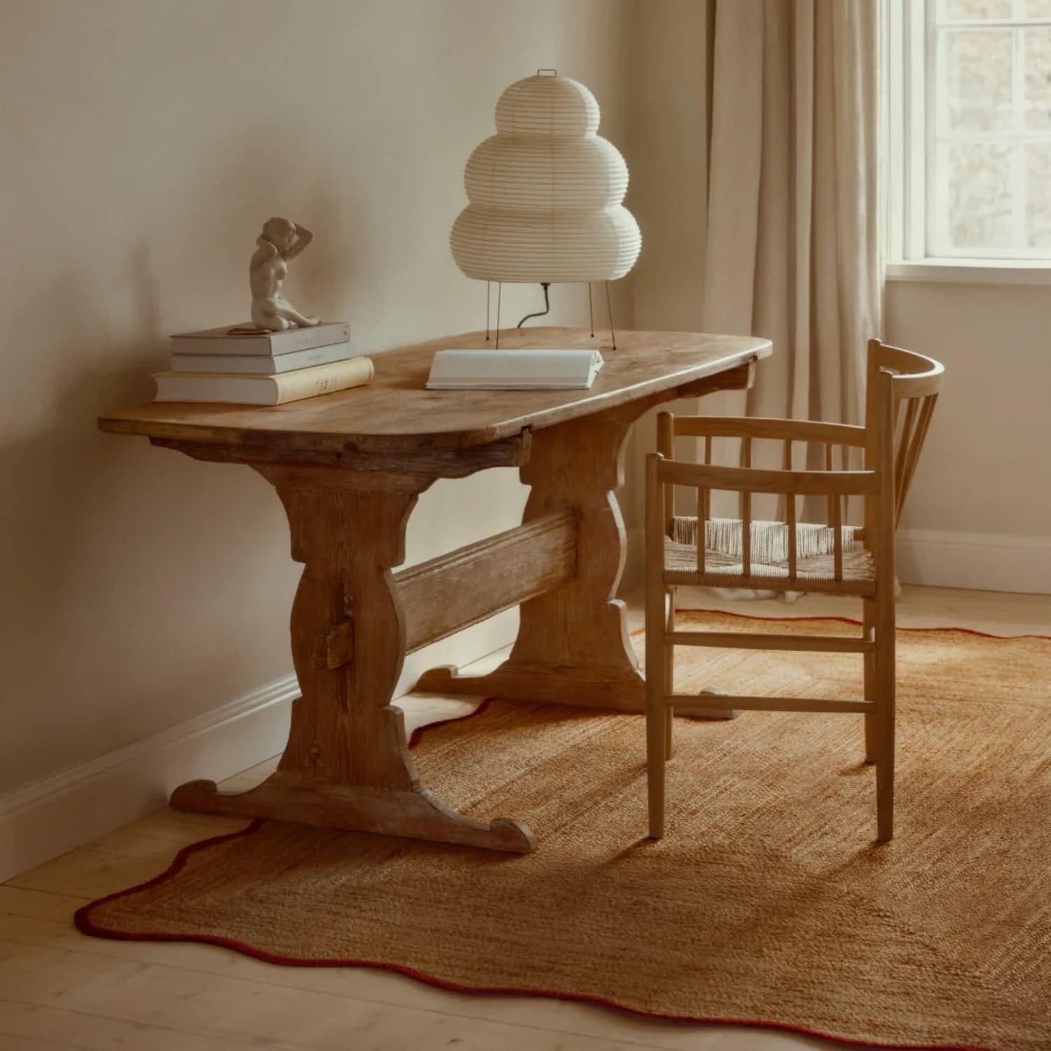 Gulvteppe Scallop Jute Burgundy - Bilde 2