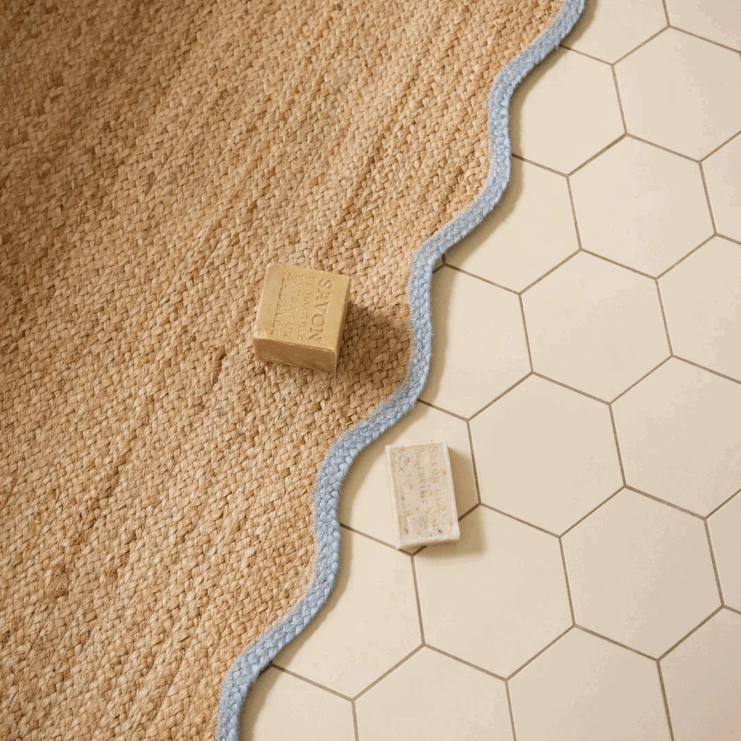 Gulvteppe Scallop Jute Misty Blue - Bilde 6