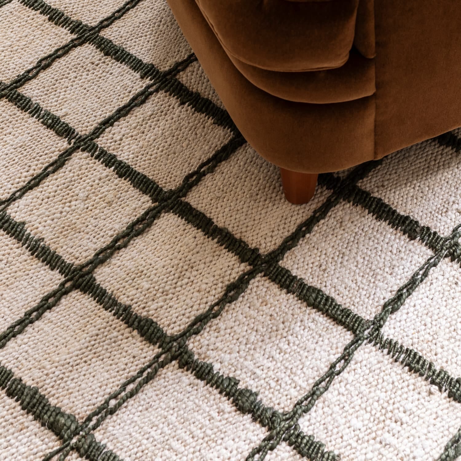 Gulvteppe Strata Braided Jute Green