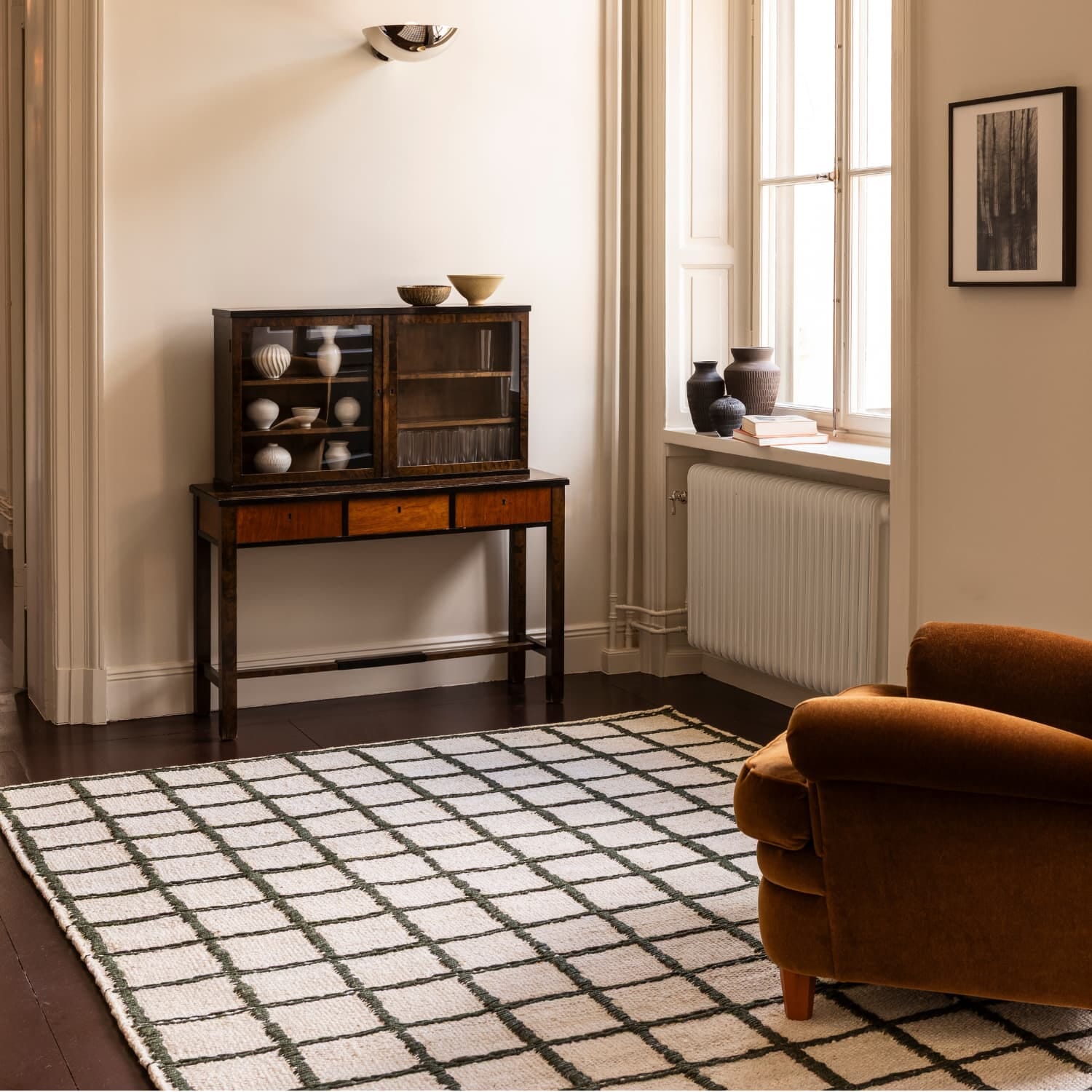 Gulvteppe Strata Braided Jute Green