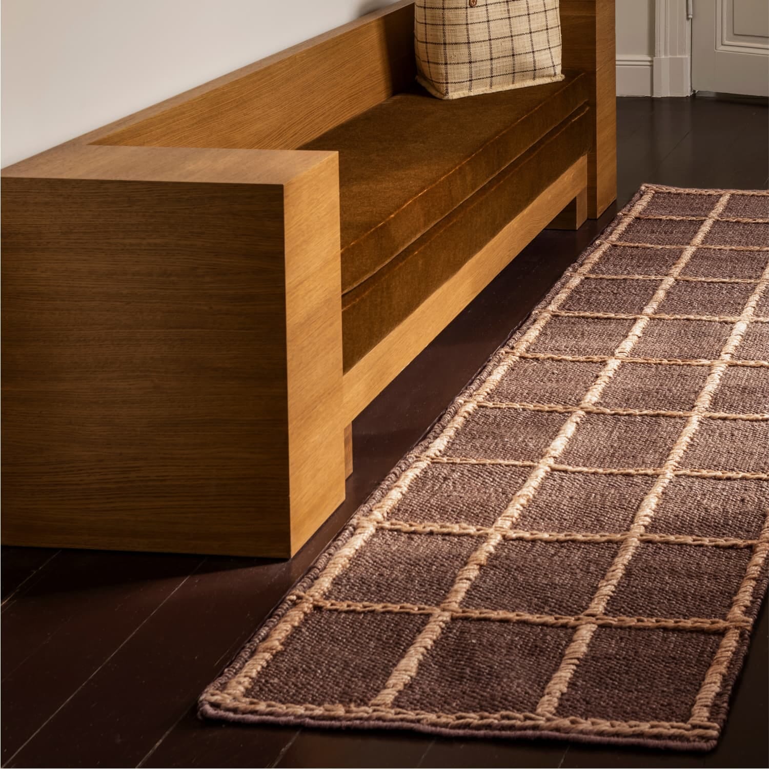 Gulvteppe Strata Braided Jute Brown
