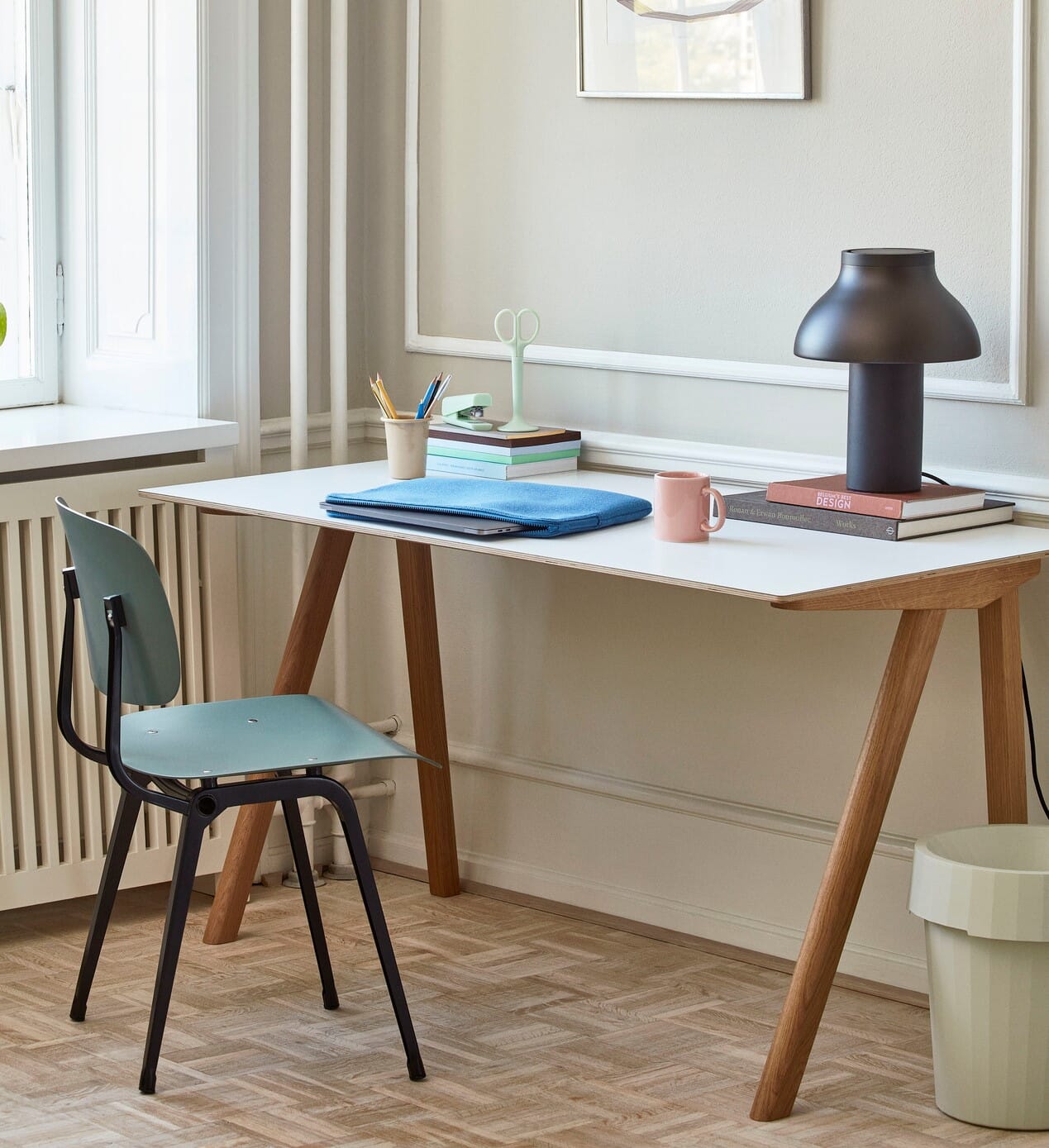 CPH 90 Skrivebord eik/linoleum