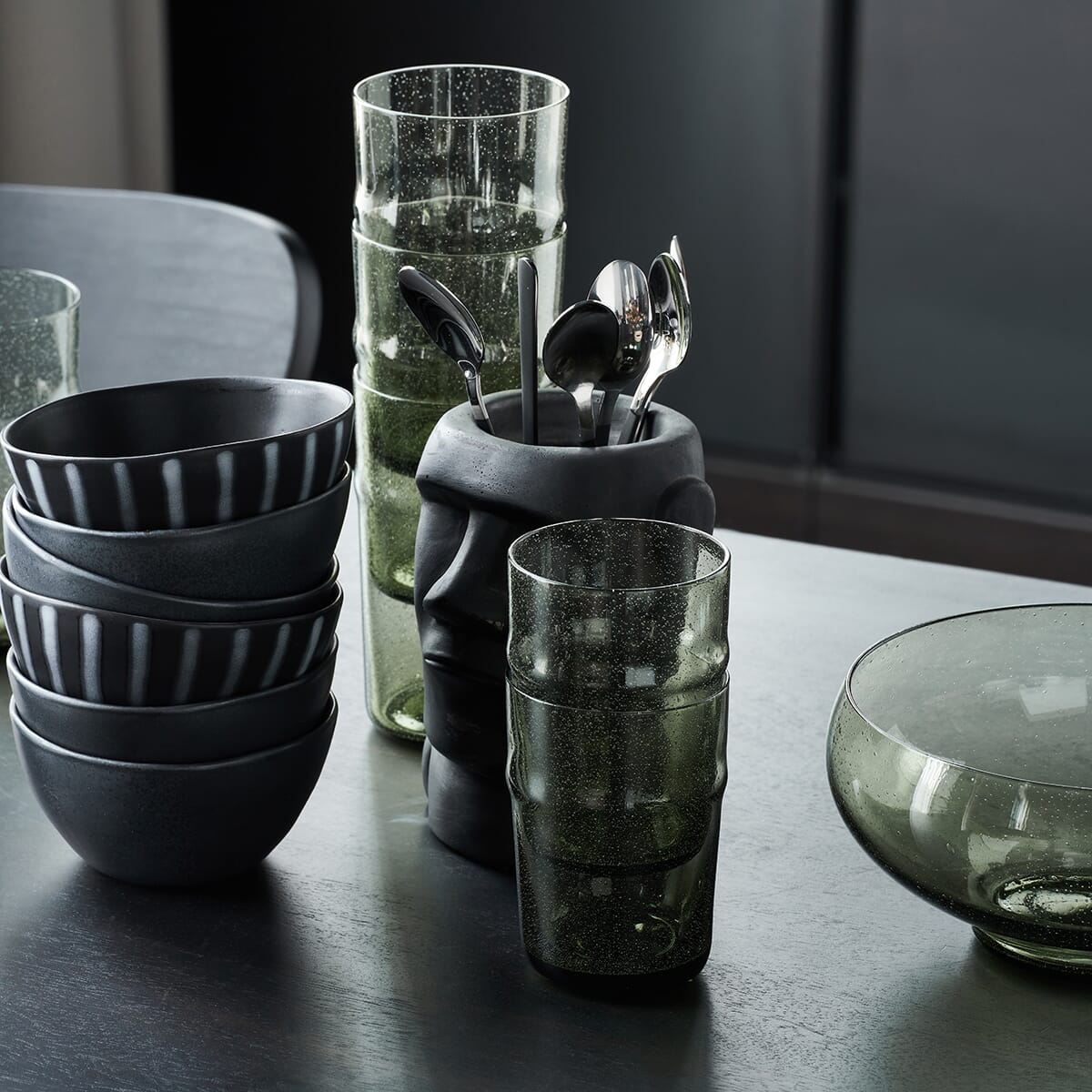2 stk | Glass Rain Green - Bilde 8