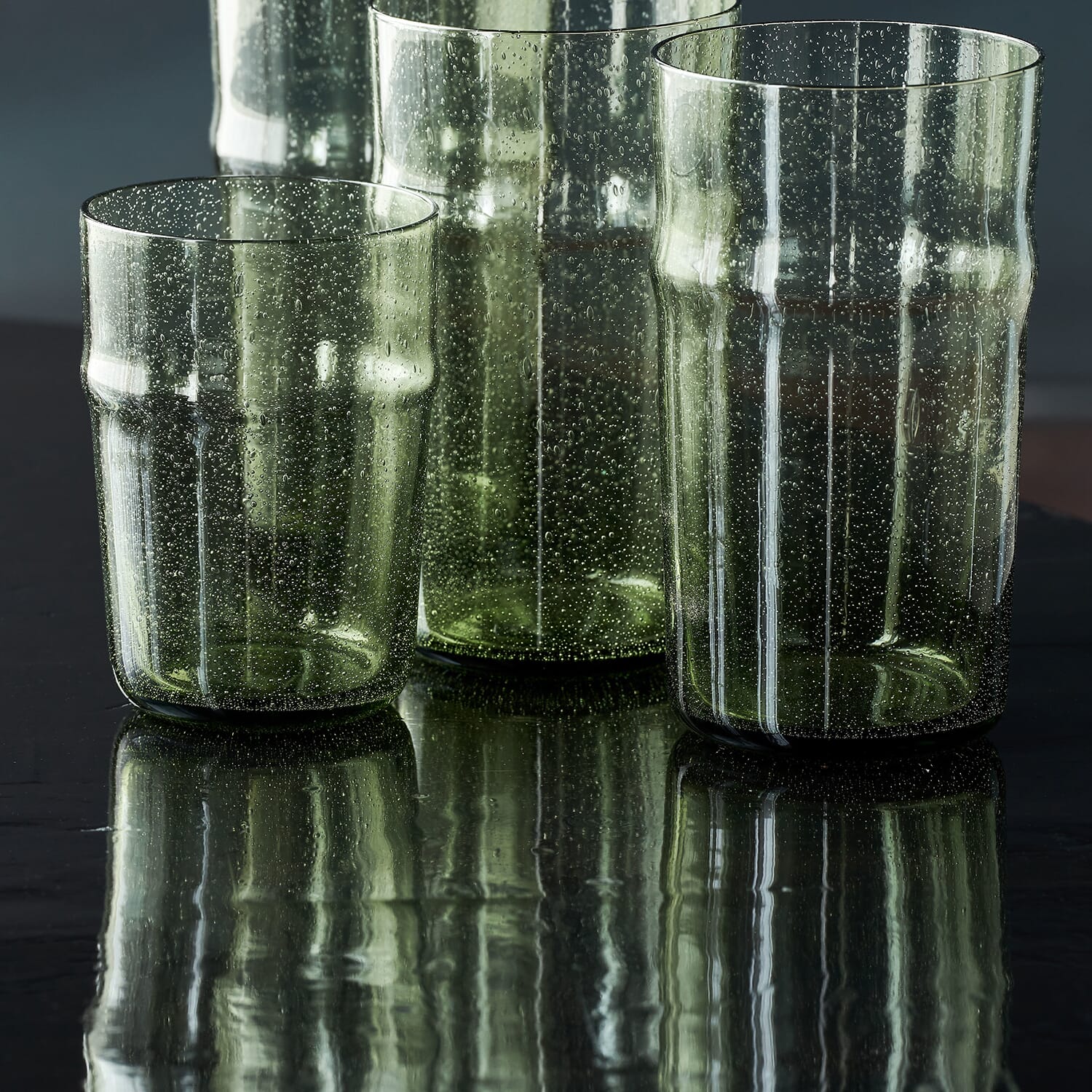 2 stk | Glass Rain Green - Bilde 3